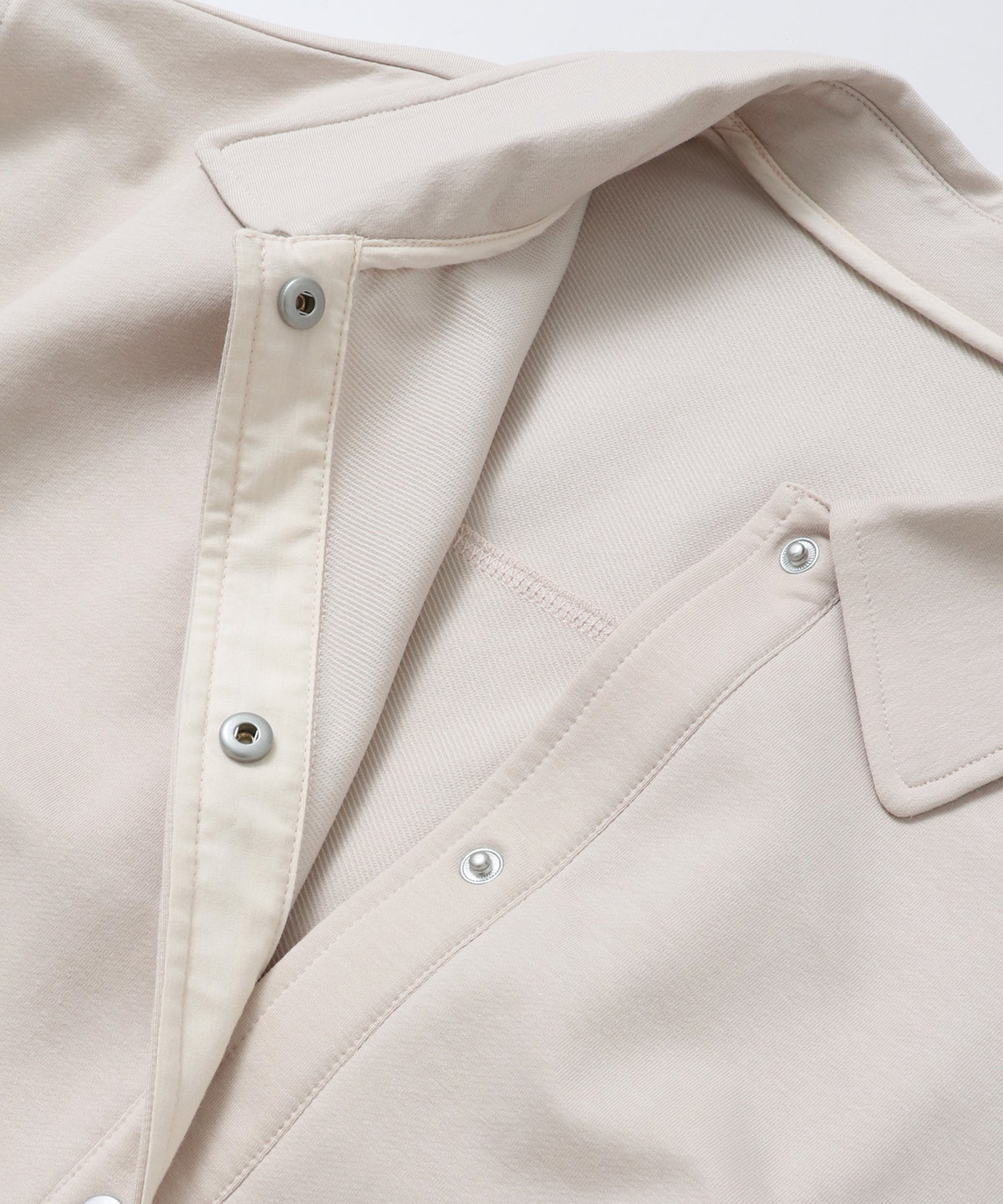 FLEECE-LINED TUCKED-COLLAR SHIRT JACKET
