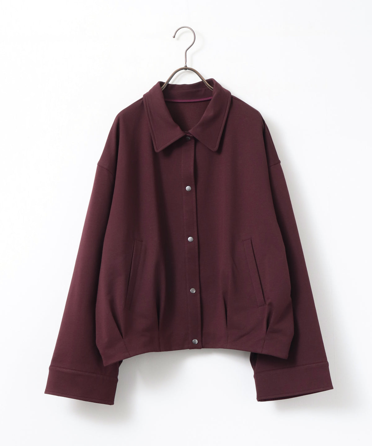 FLEECE-LINED TUCKED-COLLAR SHIRT JACKET
