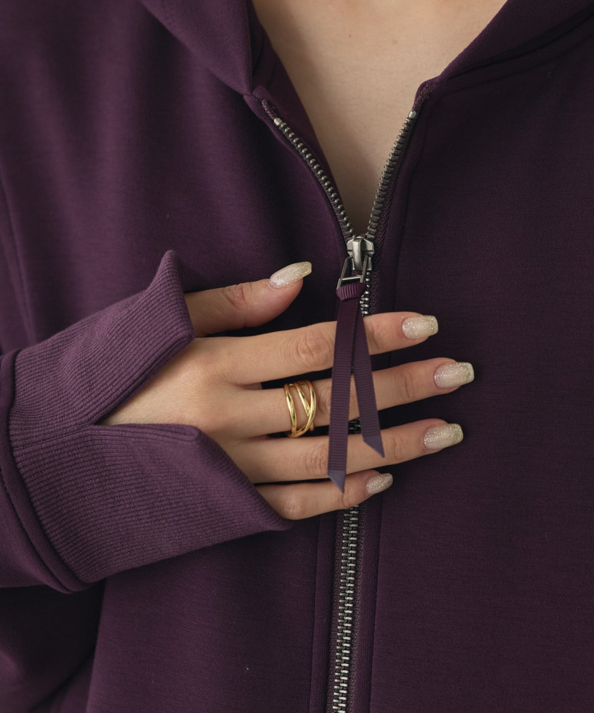 CARDBOARD ZIP-UP HOODIE