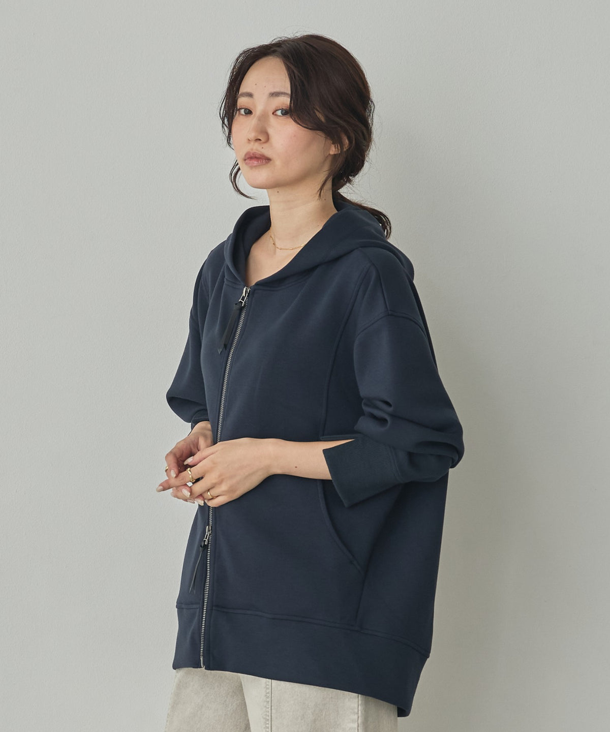 CARDBOARD ZIP-UP HOODIE