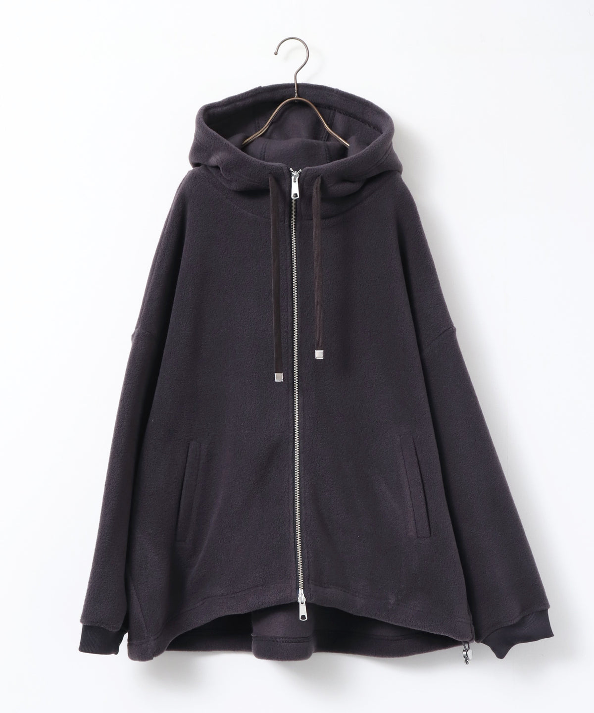 BOUCLÉ-CUT HOODED BLOUSON
