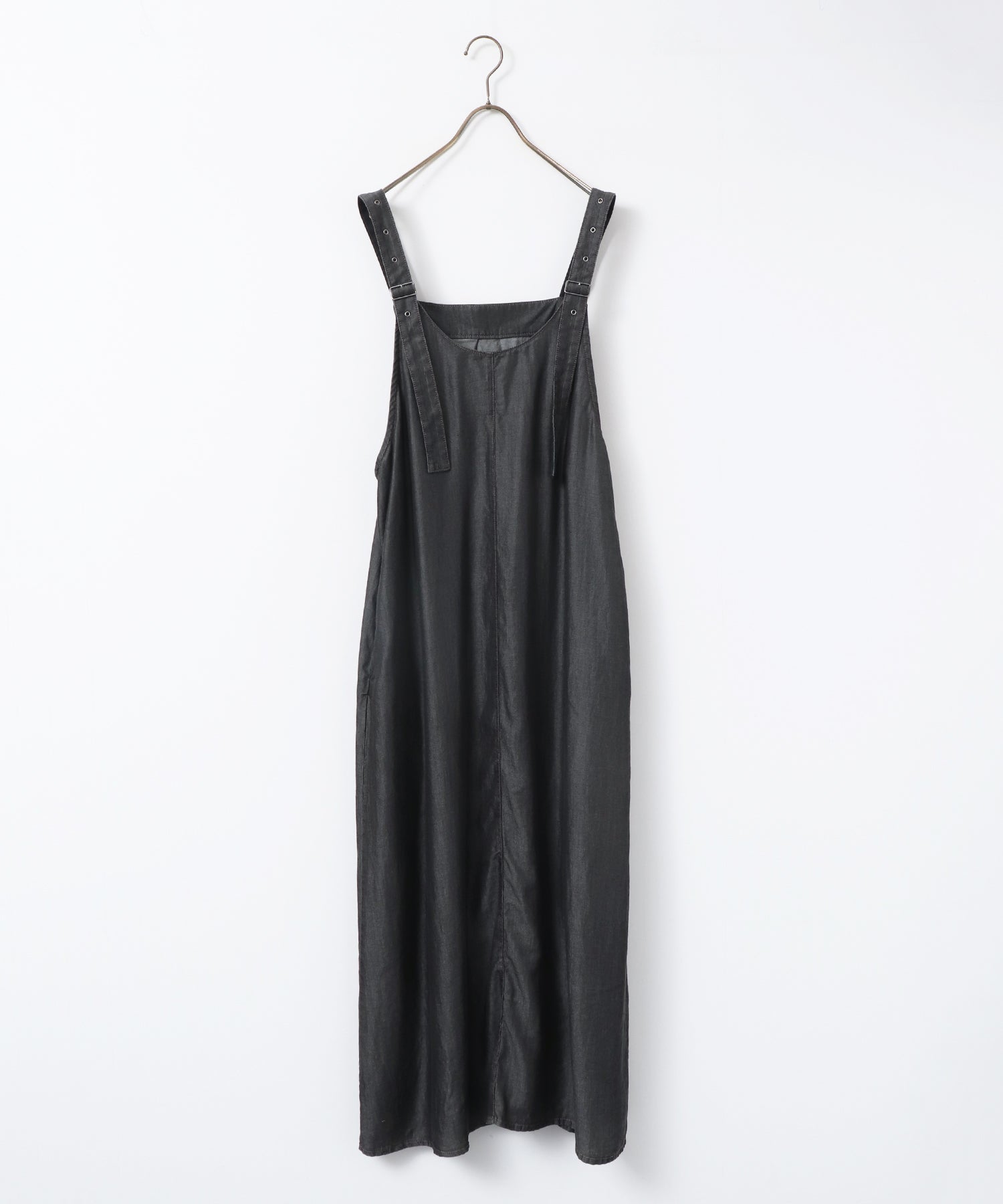 2WAY TENCEL DENIM FLARE JUMPER SKIRT