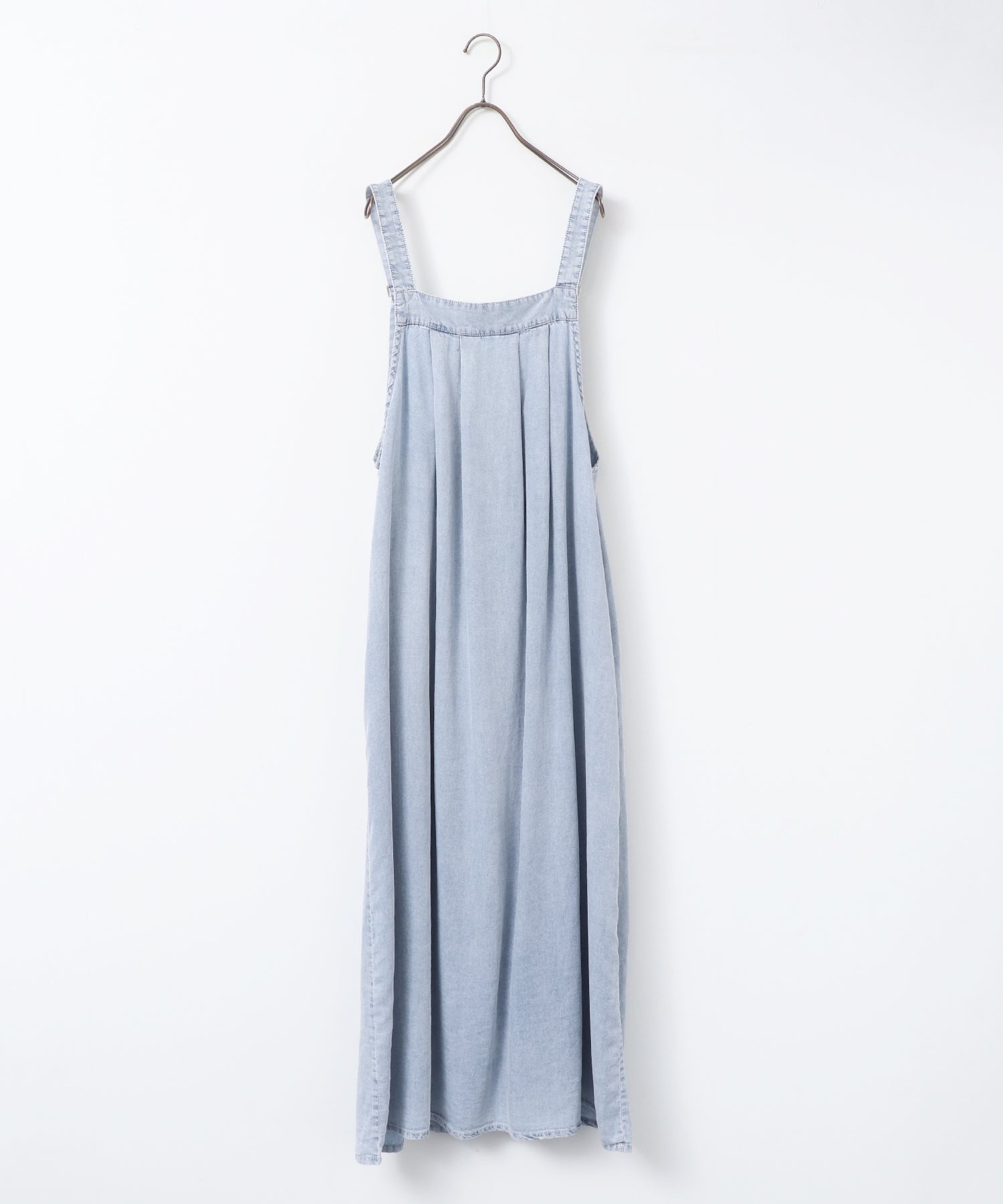 2WAY TENCEL DENIM FLARE JUMPER SKIRT