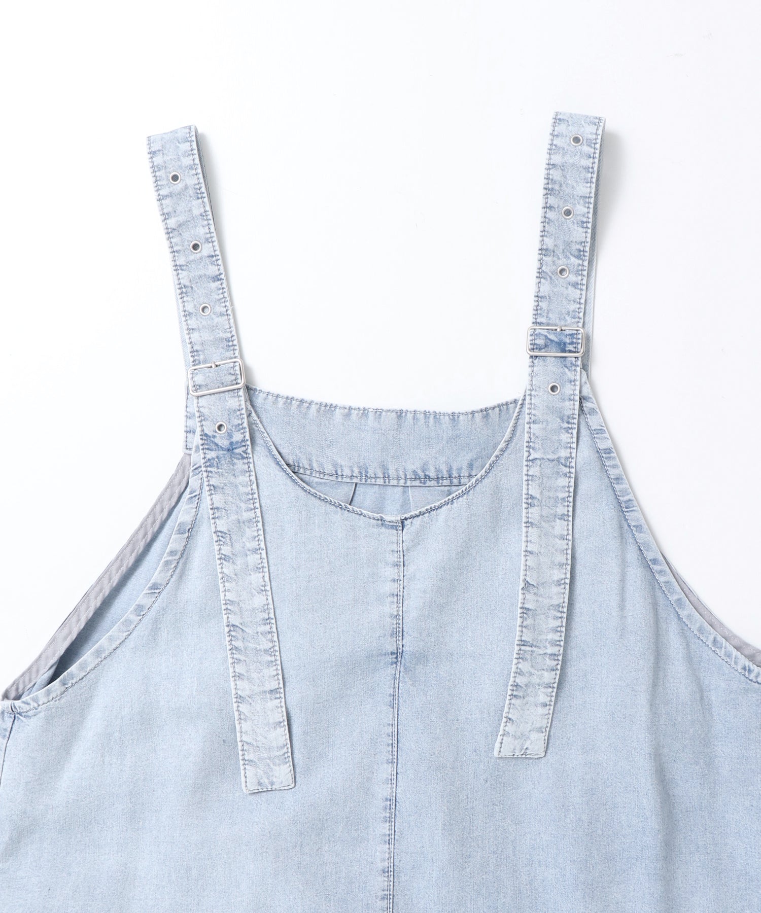 2WAY TENCEL DENIM FLARE JUMPER SKIRT
