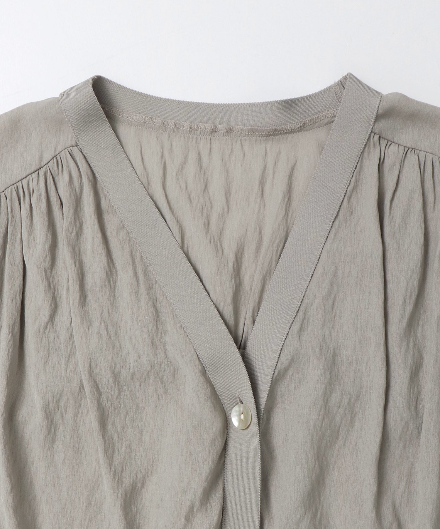 SHEER GATHERED CARDIGAN