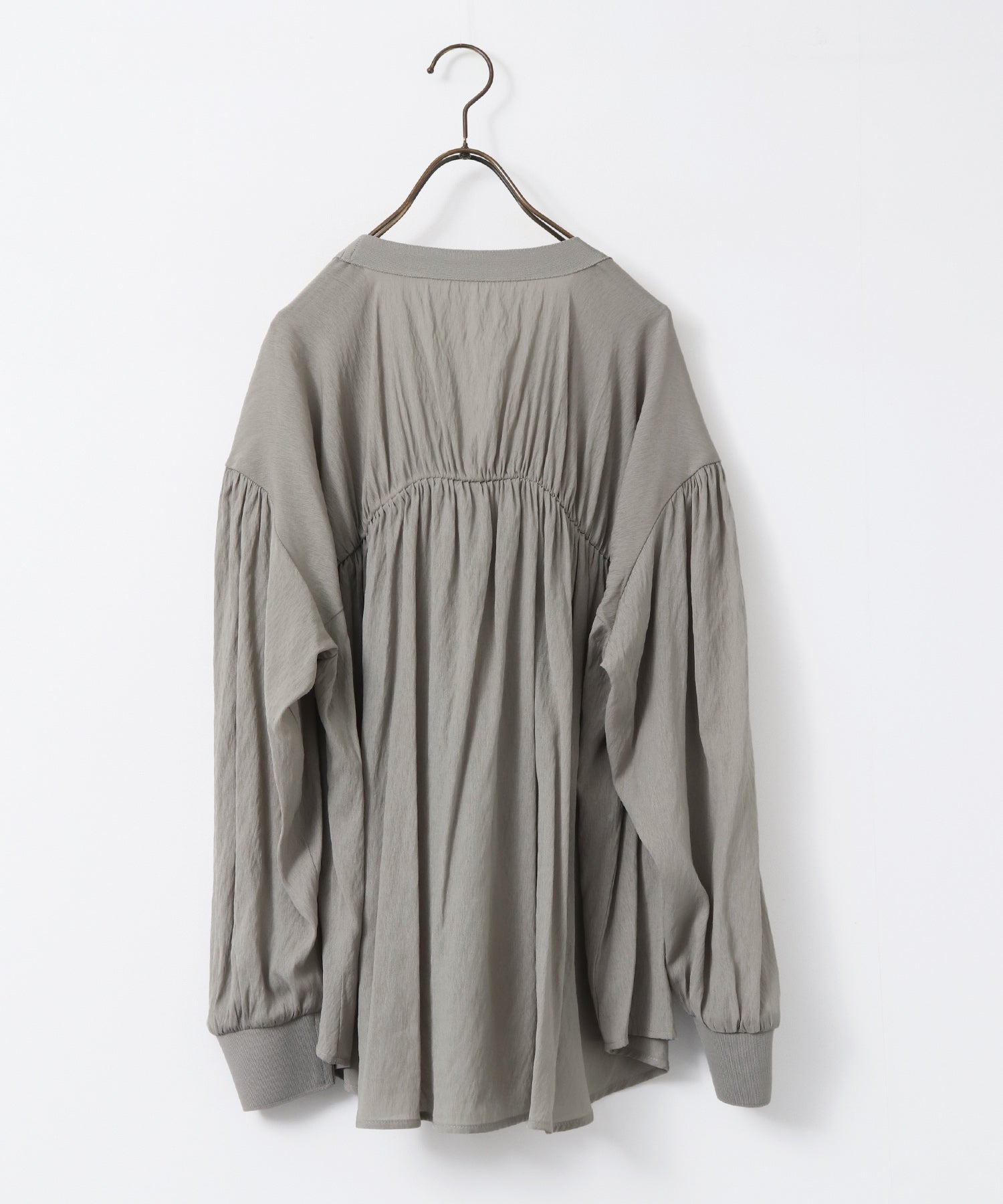 SHEER GATHERED CARDIGAN
