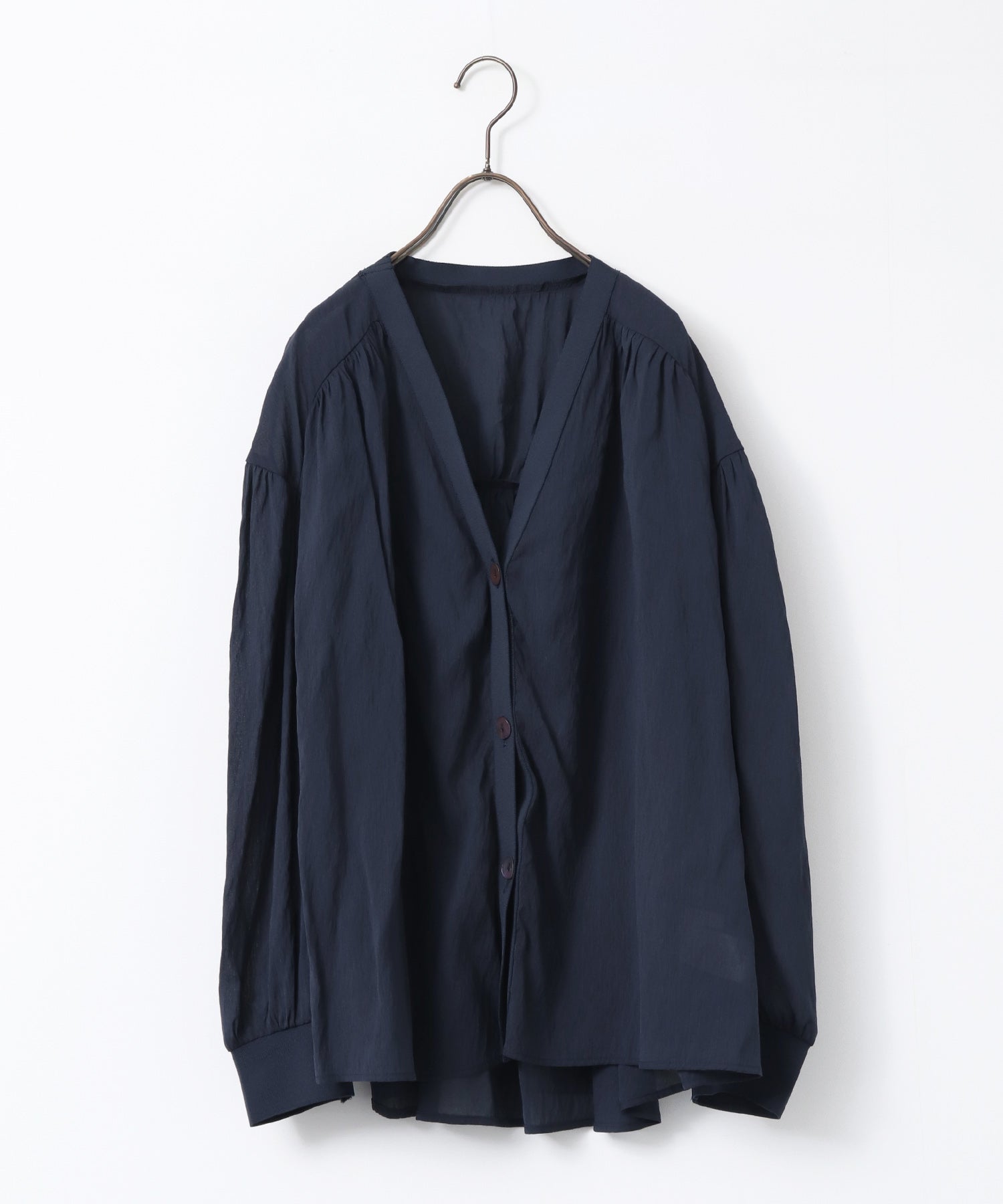 SHEER GATHERED CARDIGAN