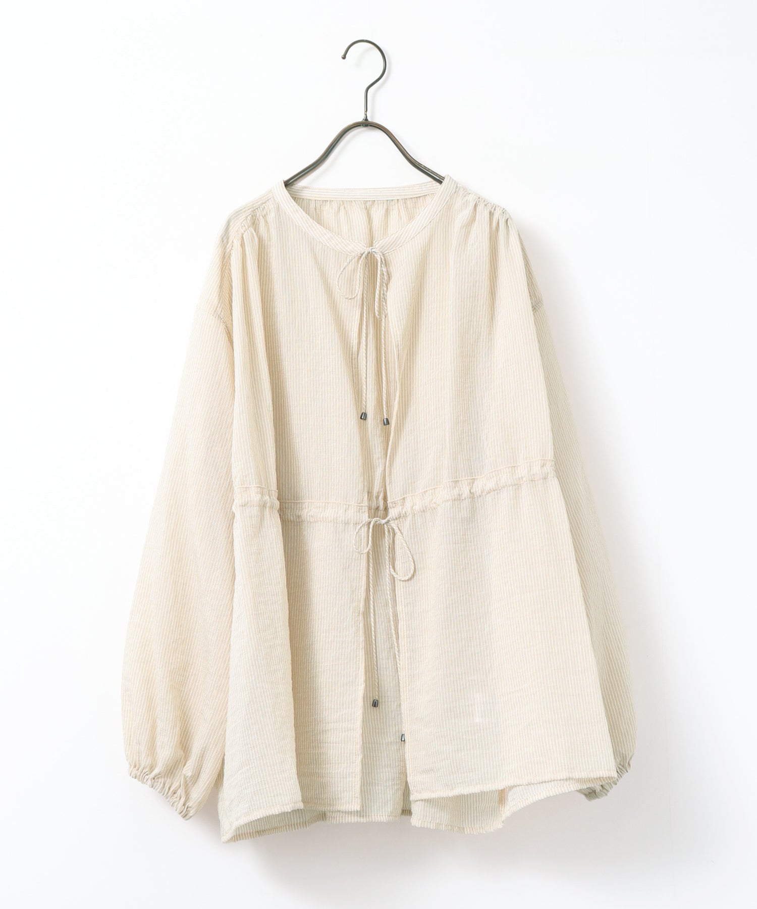 GROSGRAIN STRIPED CARDIGAN SHIRT