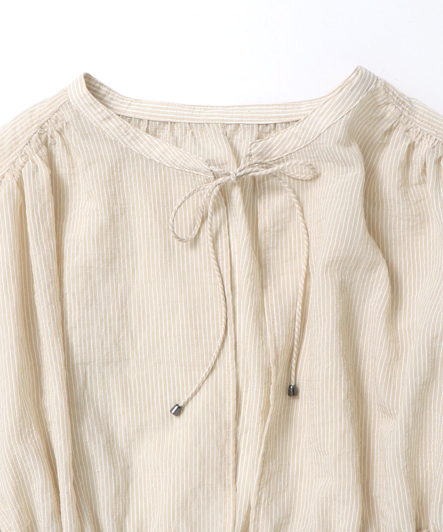 GROSGRAIN STRIPED CARDIGAN SHIRT