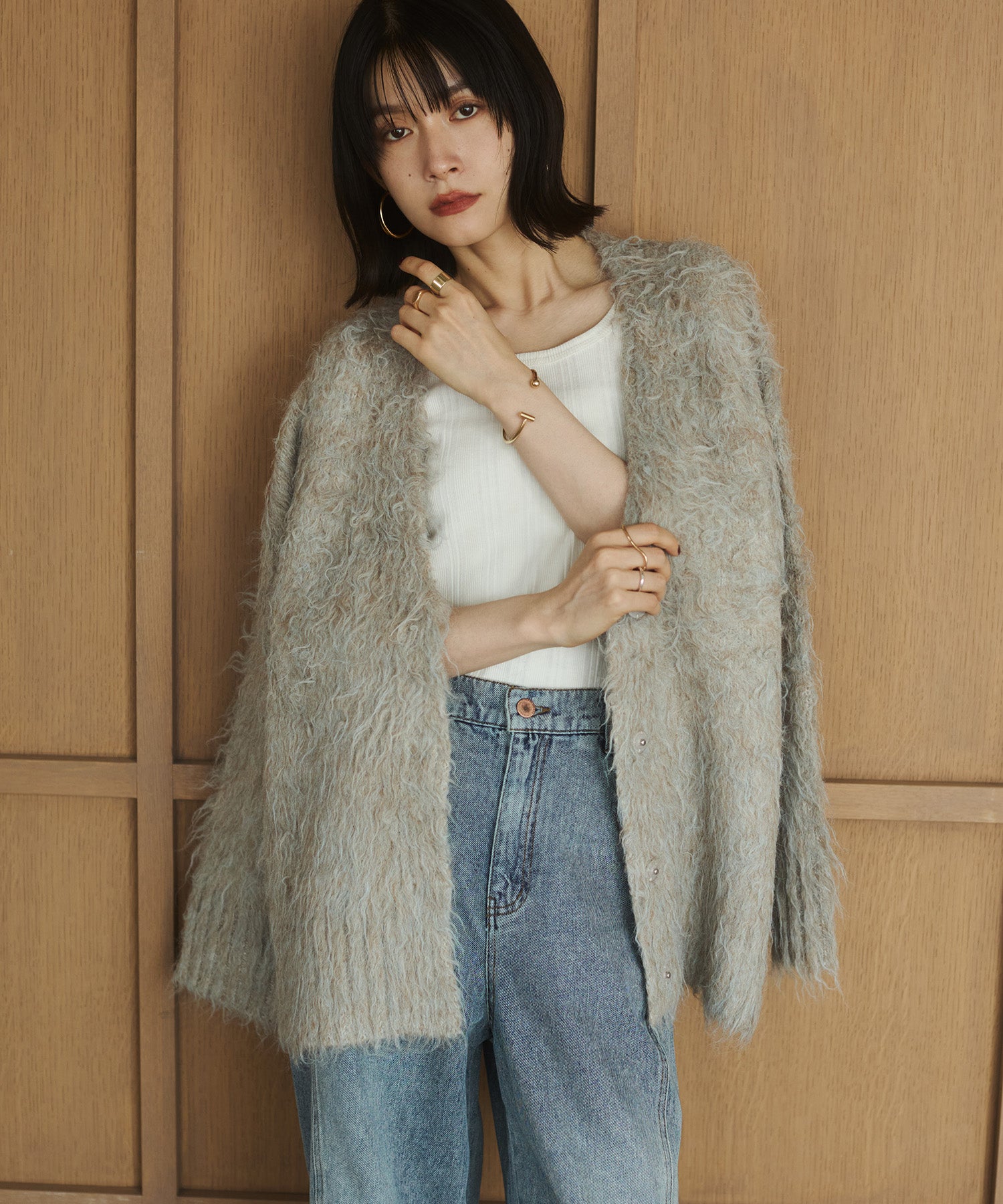 SHAGGY KNIT CARDIGAN
