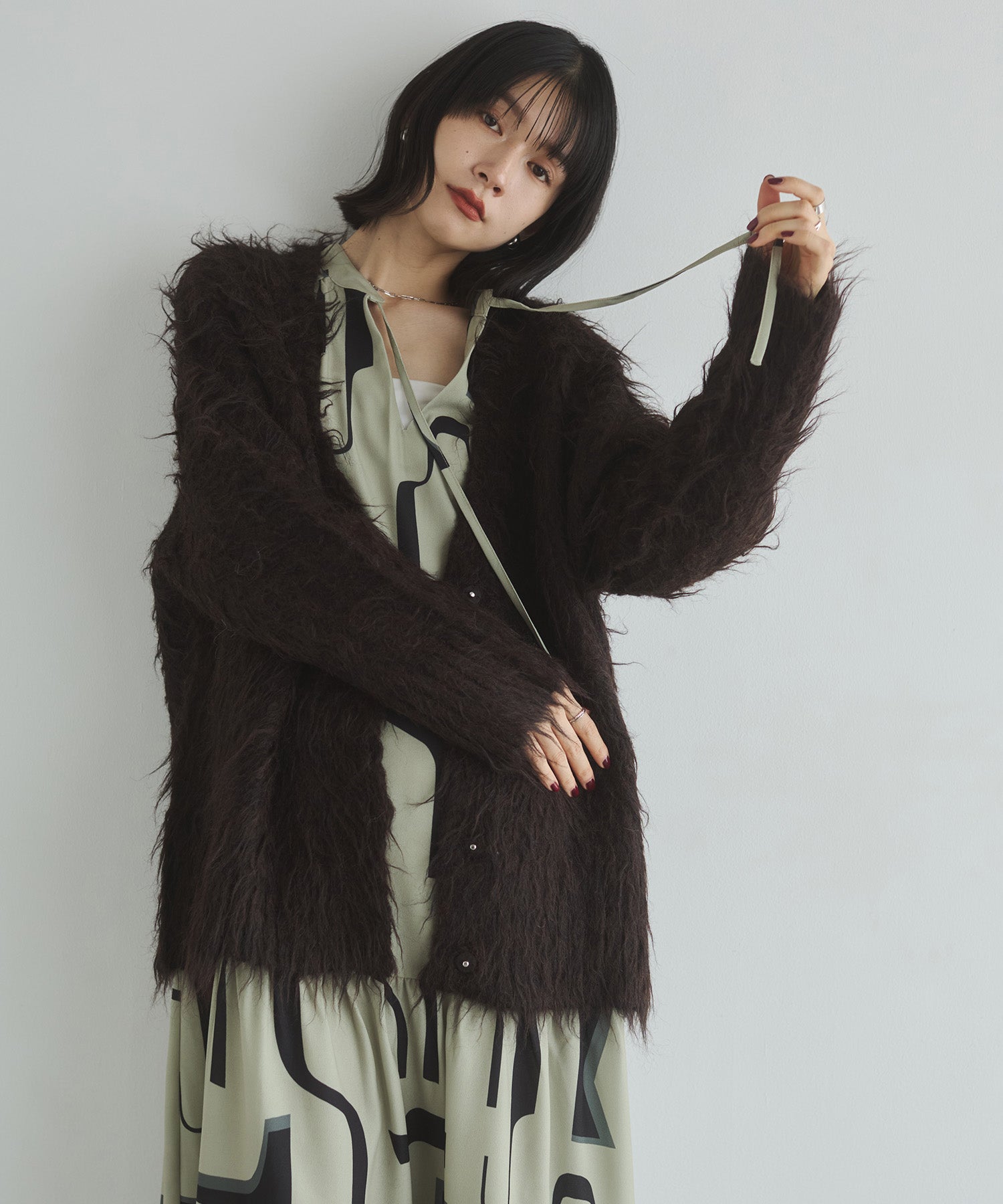 SHAGGY KNIT CARDIGAN