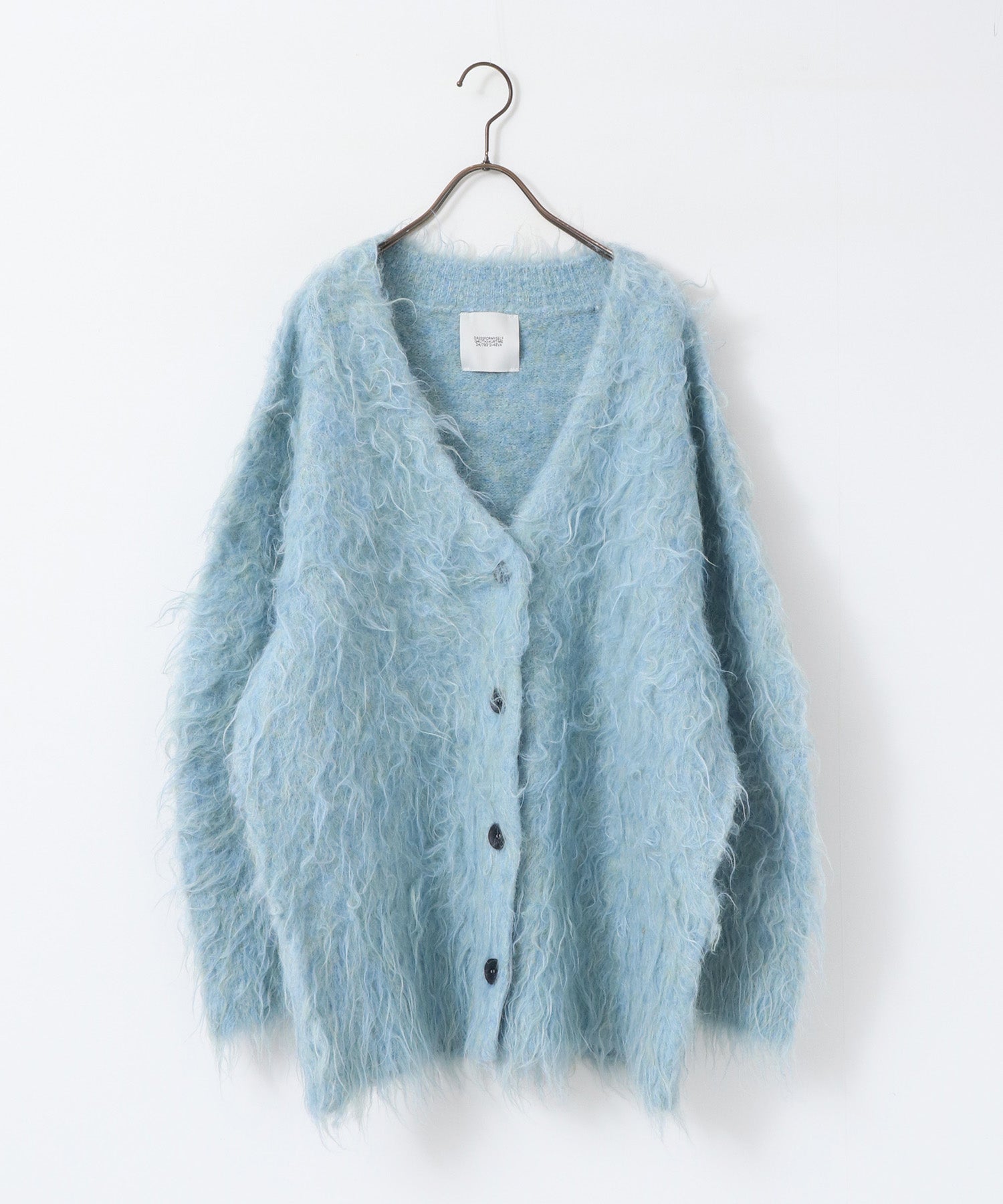 シャギー起毛 Vカーディガン