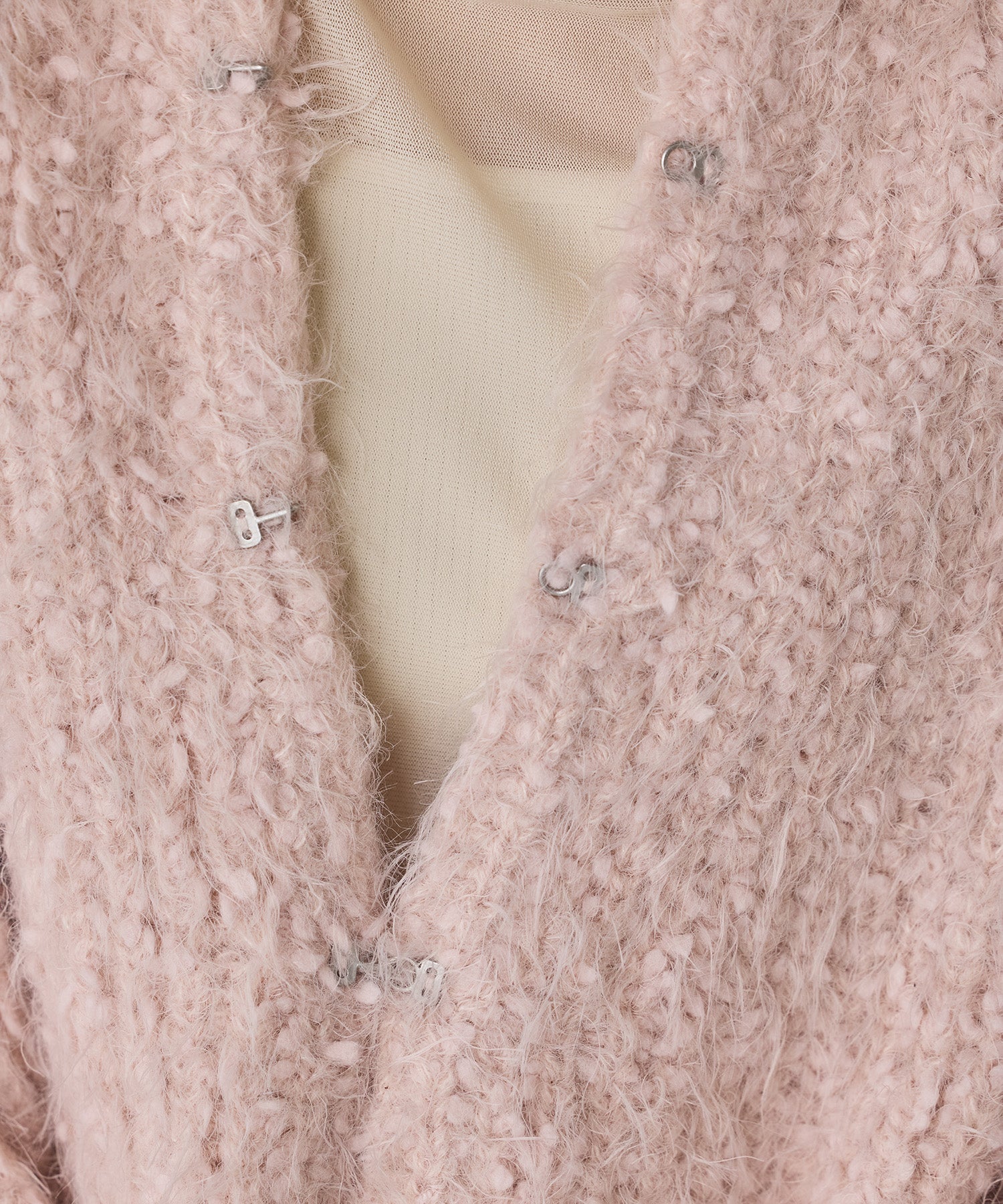 シャギー ニットカーディガン