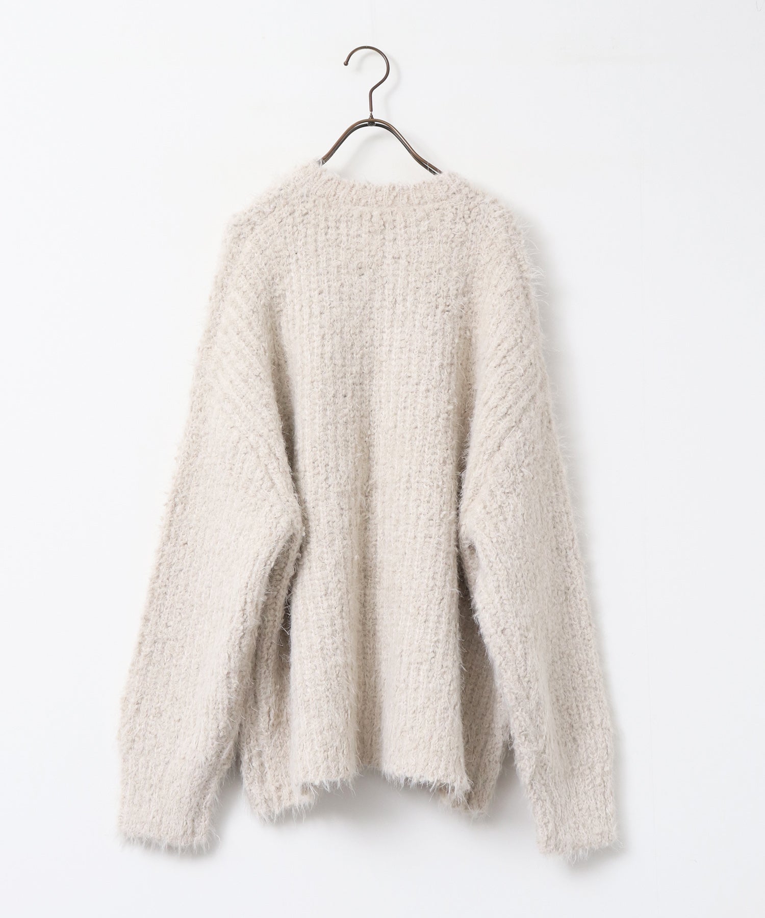 シャギー ニットカーディガン