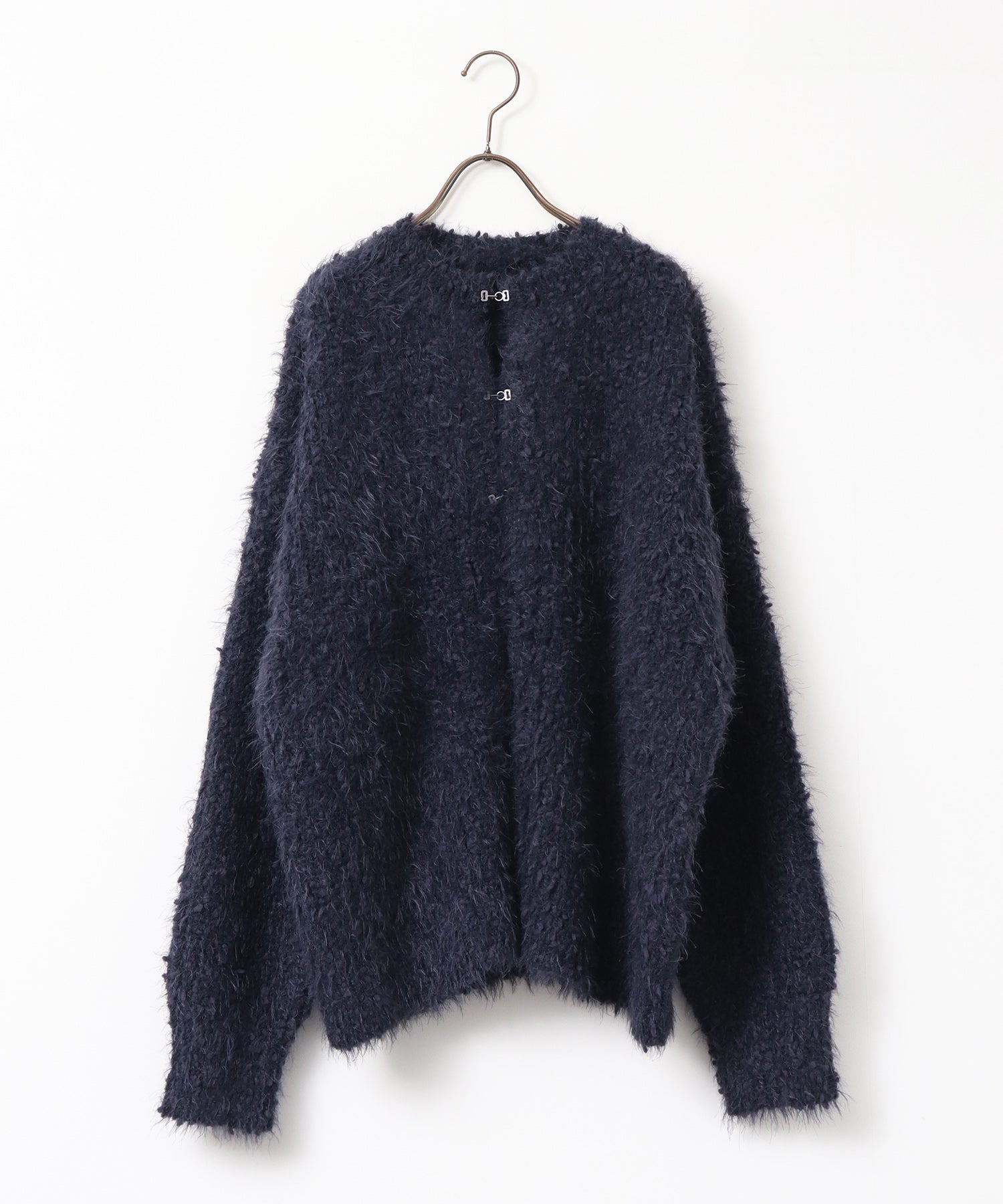 シャギー ニットカーディガン