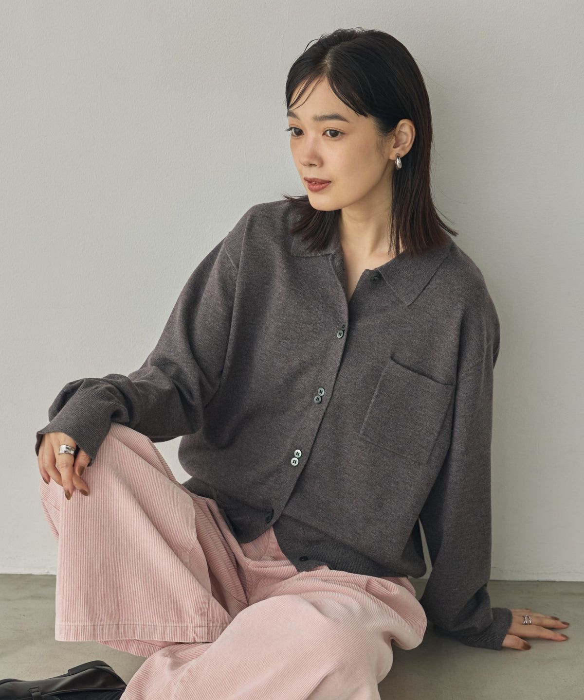 [ANTI-STATIC] SOFT AND PLUSH YARN KNIT SHIRT