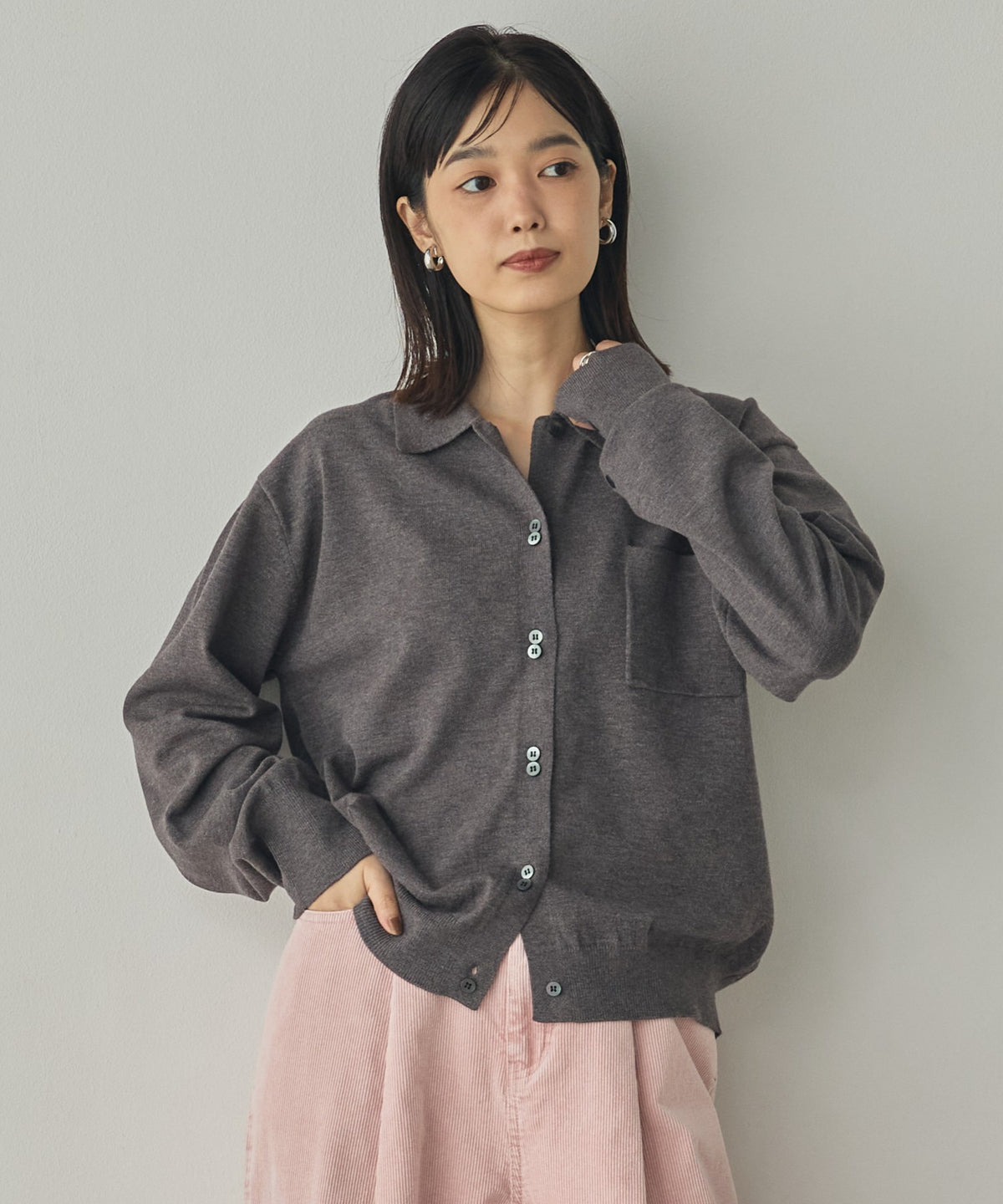[ANTI-STATIC] SOFT AND PLUSH YARN KNIT SHIRT