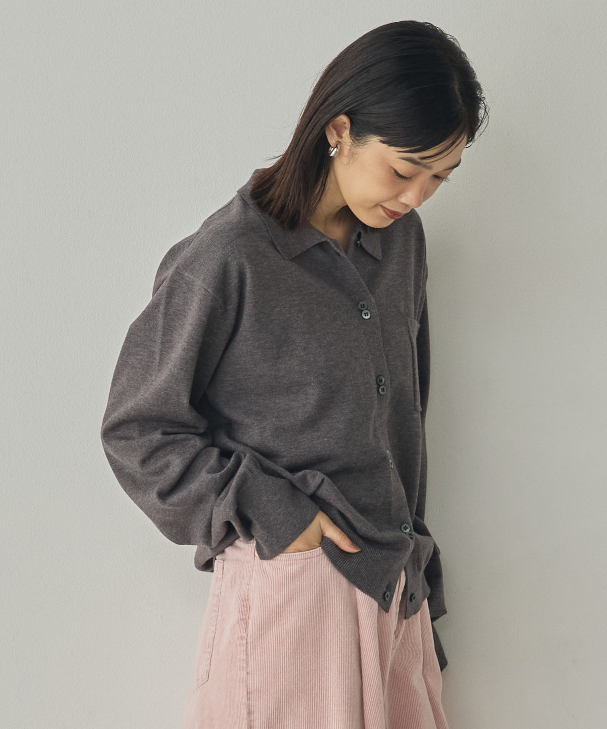 [ANTI-STATIC] SOFT AND PLUSH YARN KNIT SHIRT