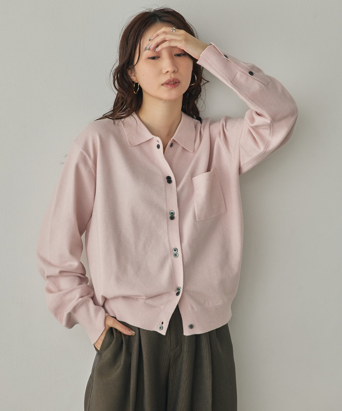 [ANTI-STATIC] SOFT AND PLUSH YARN KNIT SHIRT
