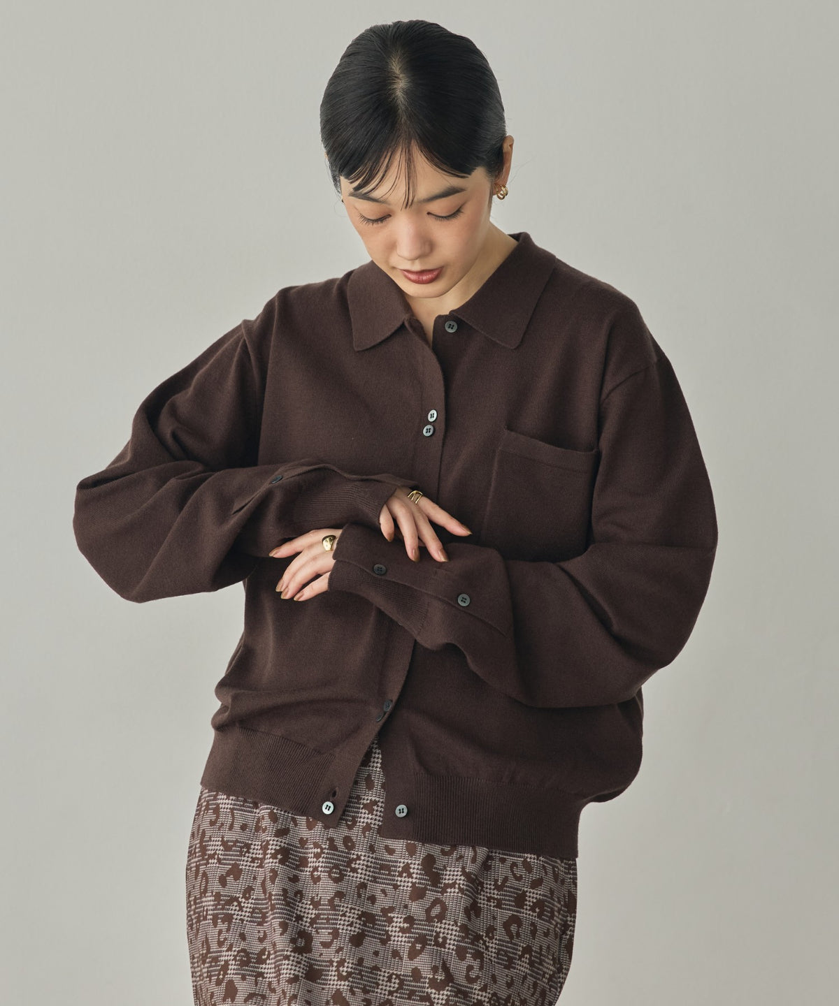 [ANTI-STATIC] SOFT AND PLUSH YARN KNIT SHIRT