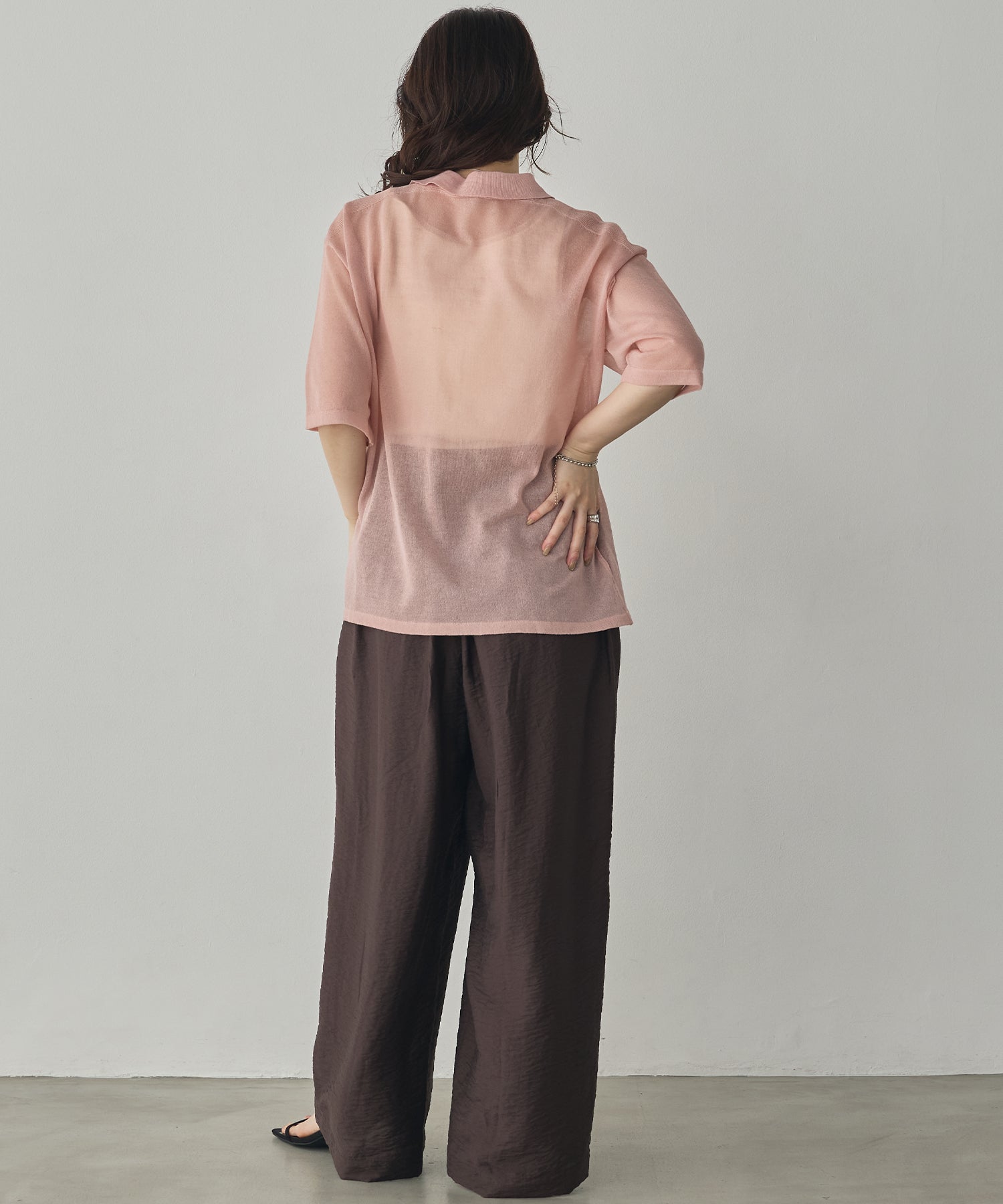 SHEER LAME KNIT SHIRT