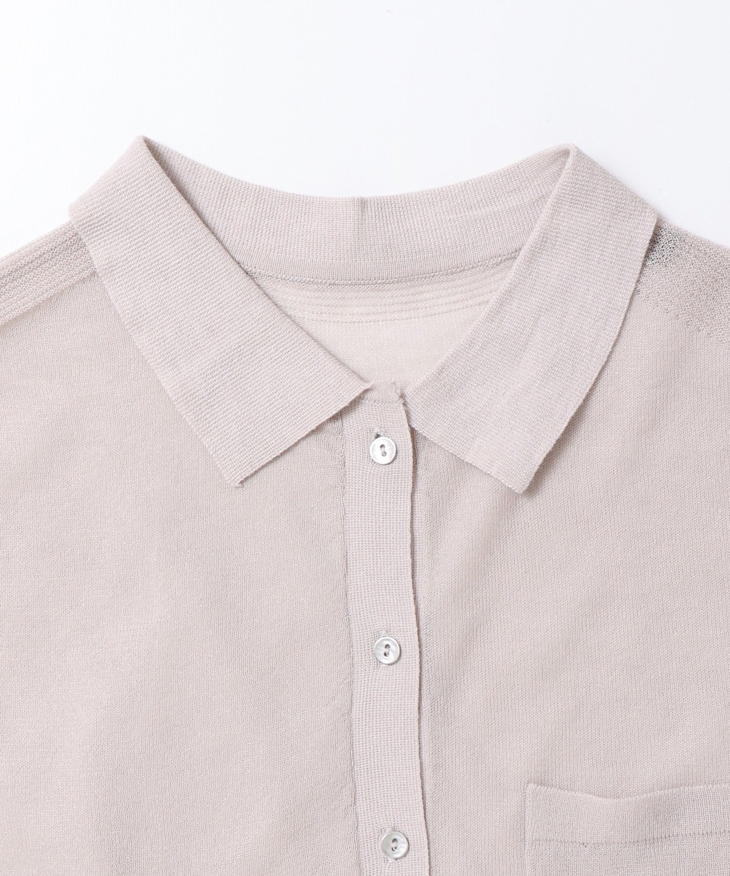 SHEER LAME KNIT SHIRT