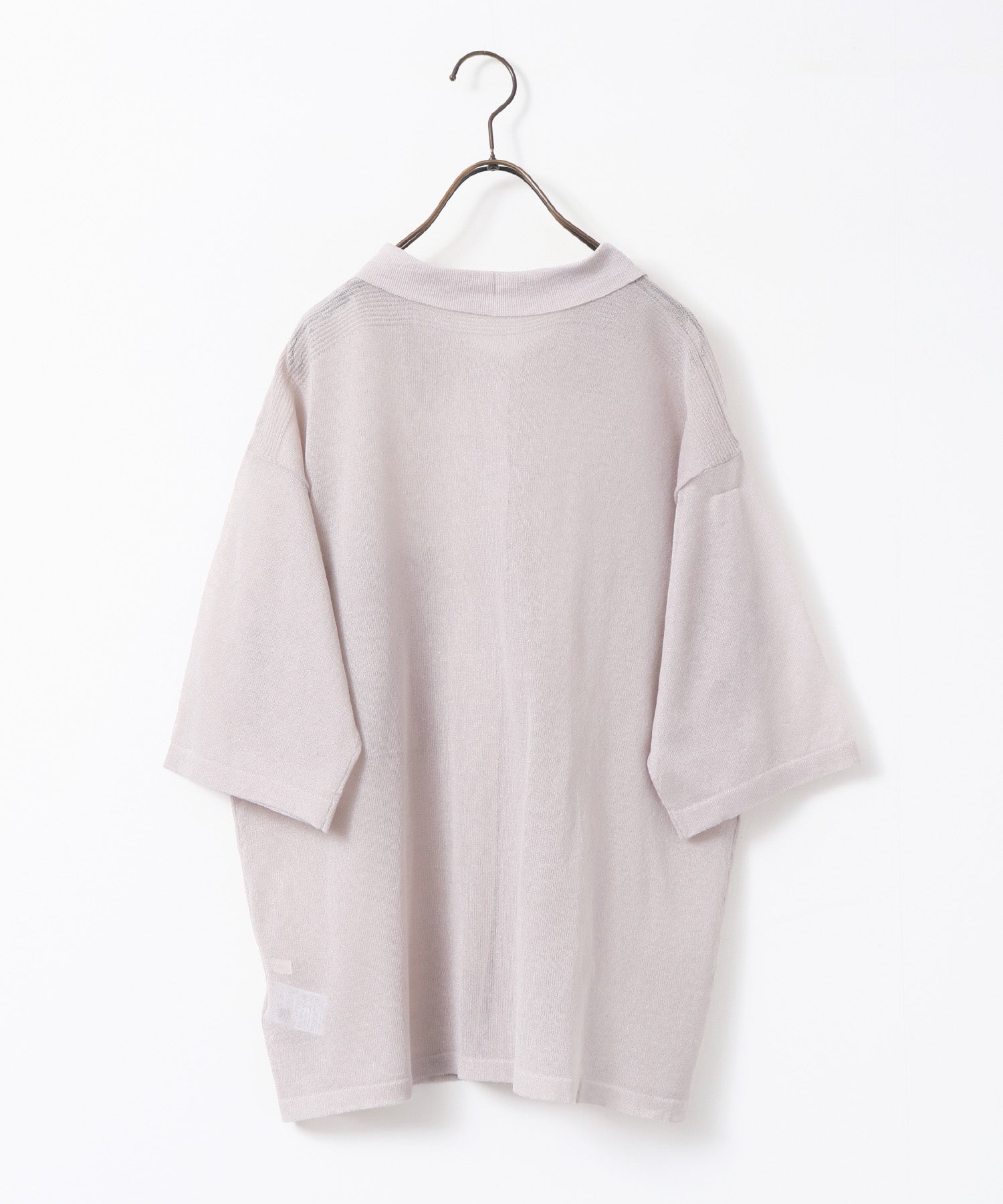 SHEER LAME KNIT SHIRT