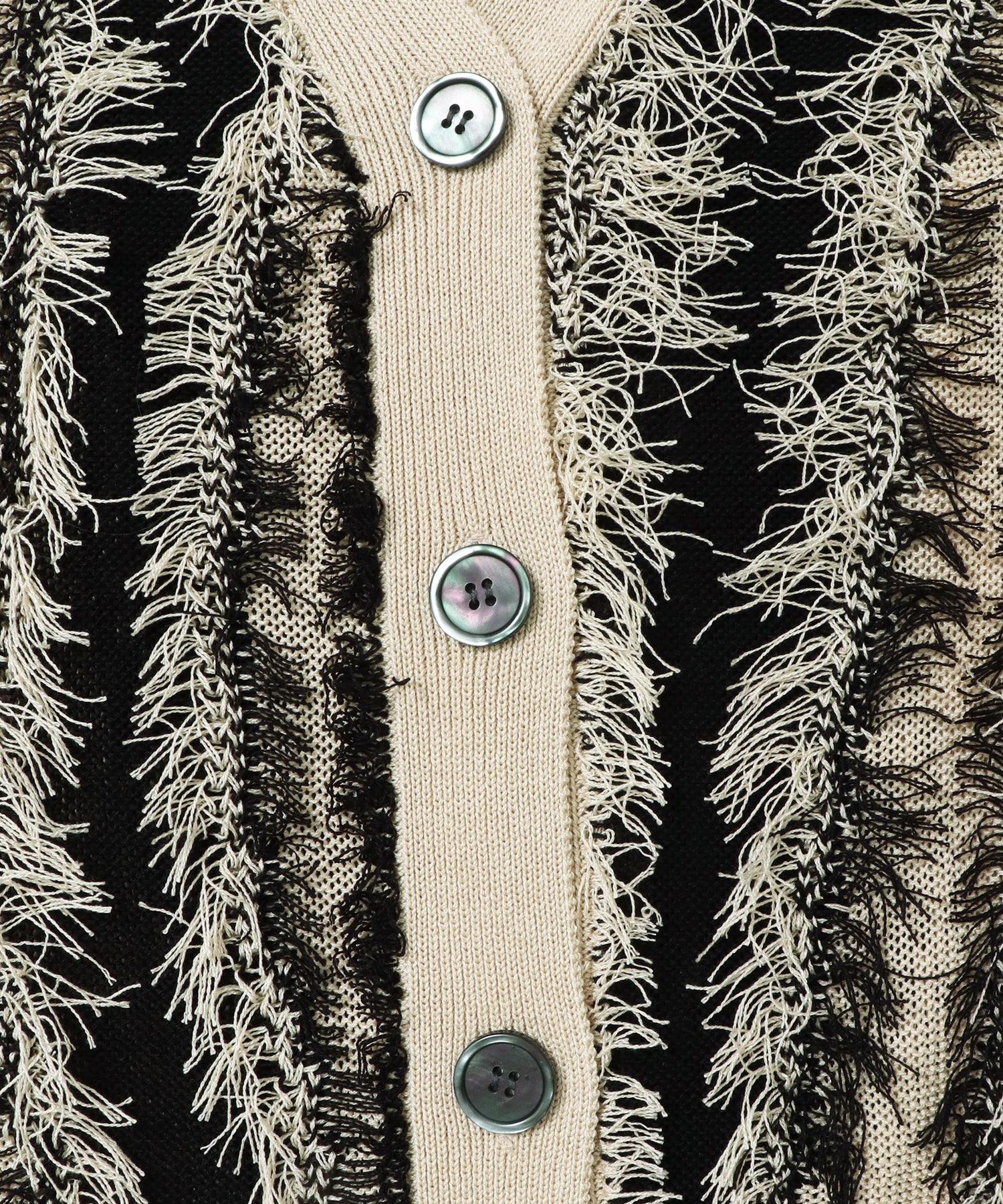 [PRE-ORDER]FRINGE-DESIGN KNIT CARDIGAN