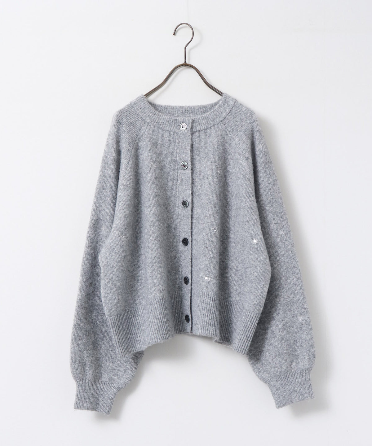 [PRE-ORDER]WOOL-BLEND EMBROIDERED KNITTED CARDIGAN
