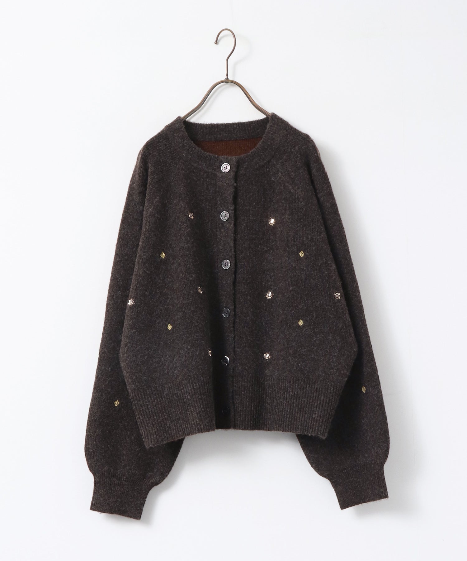 [PRE-ORDER]WOOL-BLEND EMBROIDERED KNITTED CARDIGAN