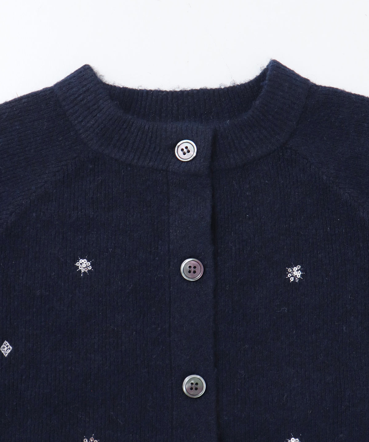 [PRE-ORDER]WOOL-BLEND EMBROIDERED KNITTED CARDIGAN