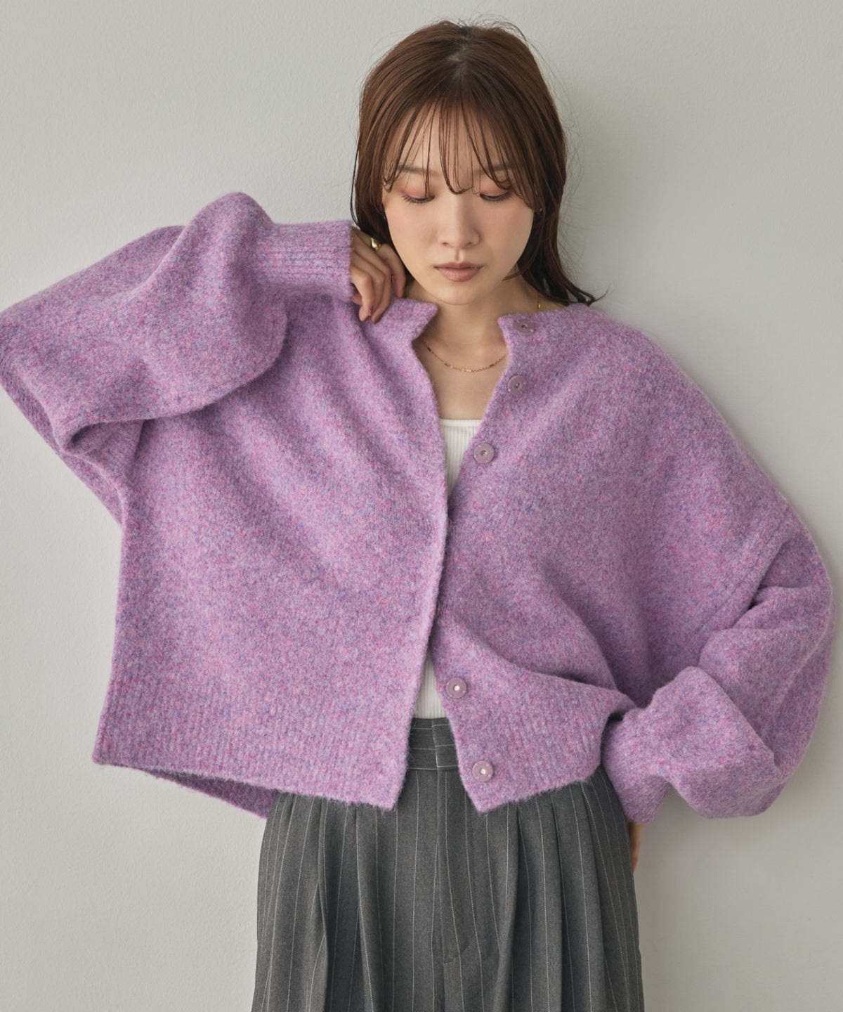 SHAGGY KNIT CARDIGAN