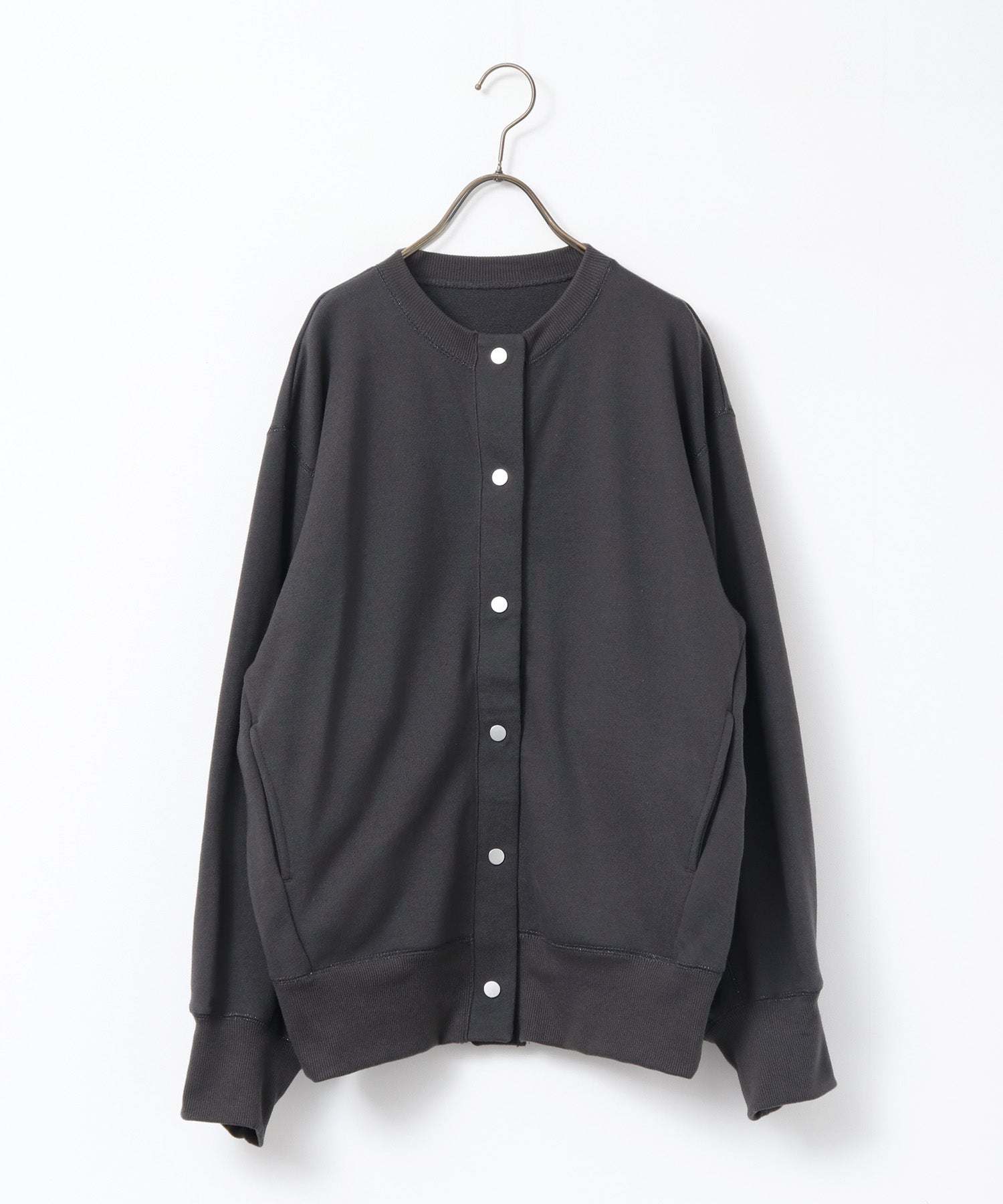 ラメステッチ クルーネックカーディガン