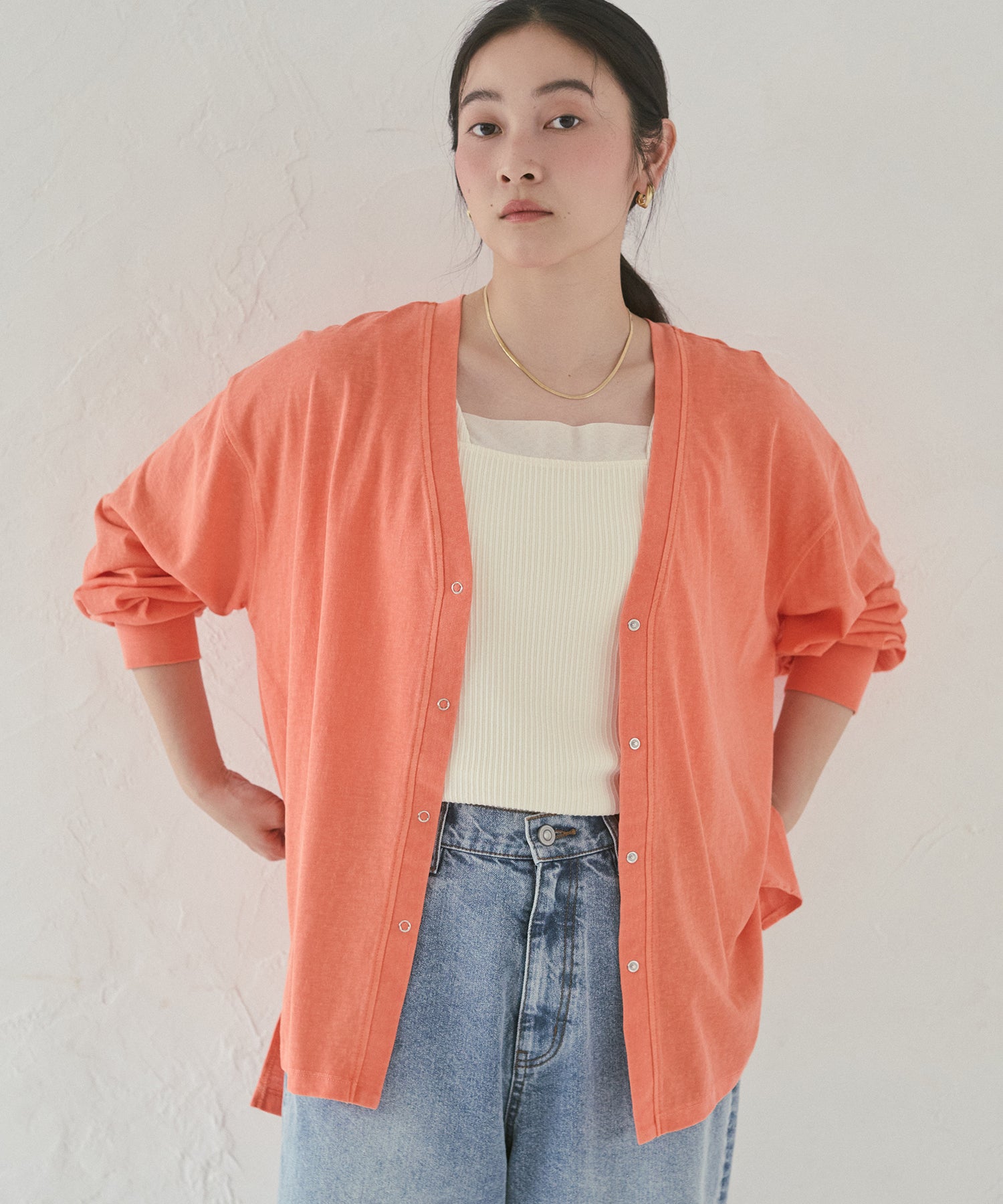 VINTAGE SLUB DESIGN CARDIGAN