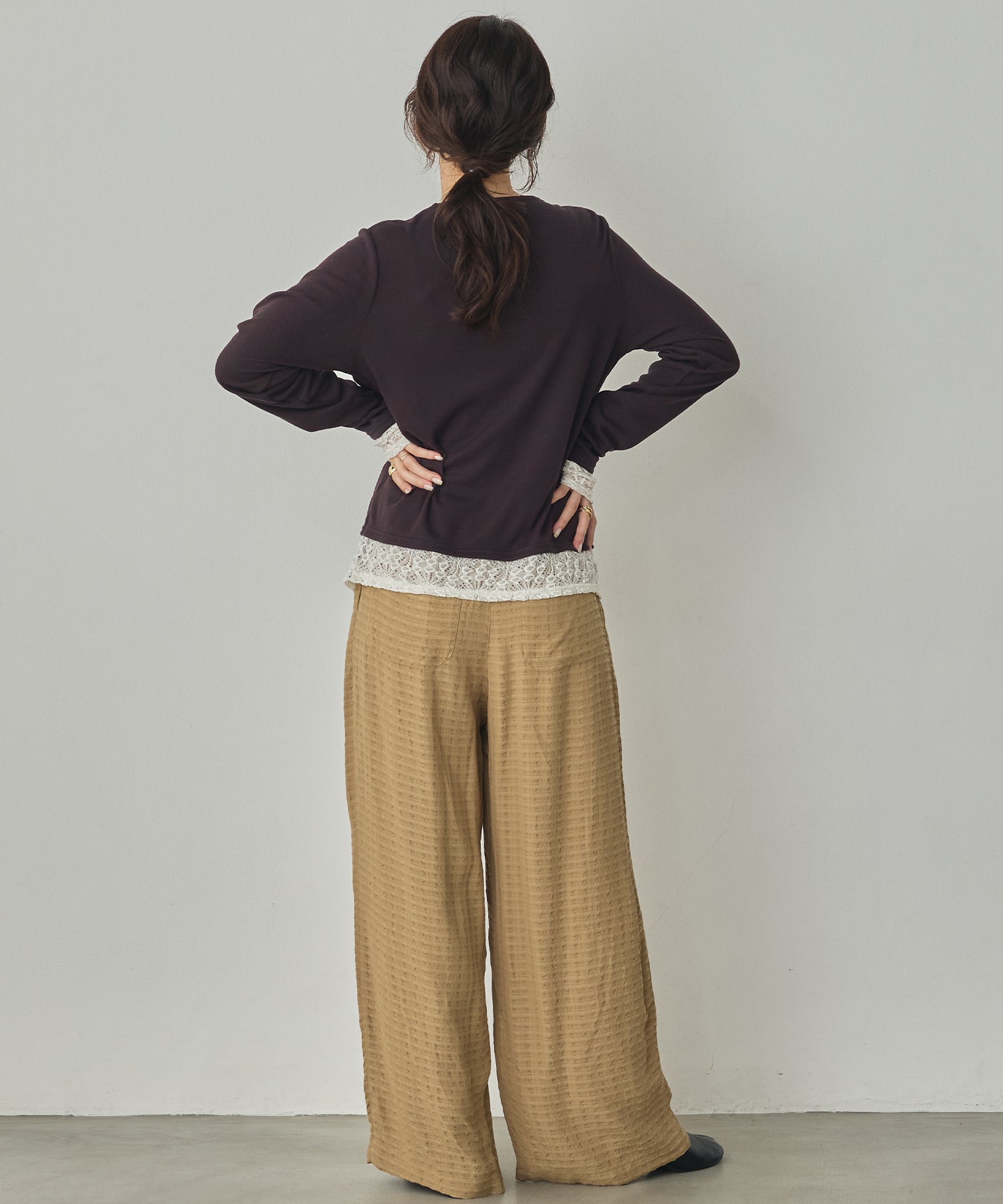 LACE-LAYERED CARDIGAN