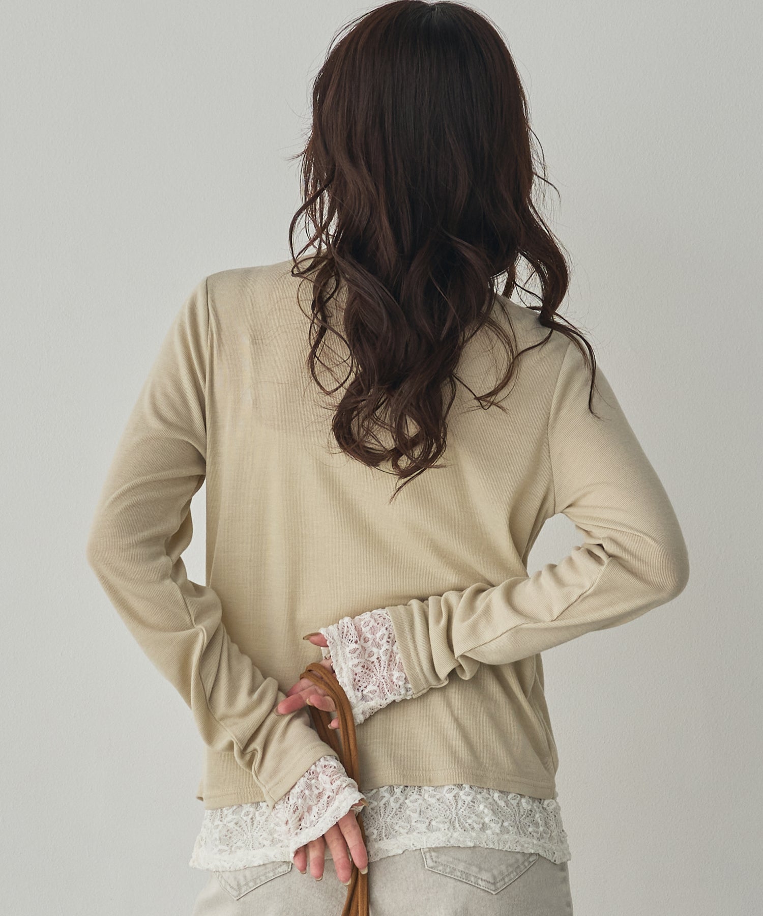 LACE-LAYERED CARDIGAN