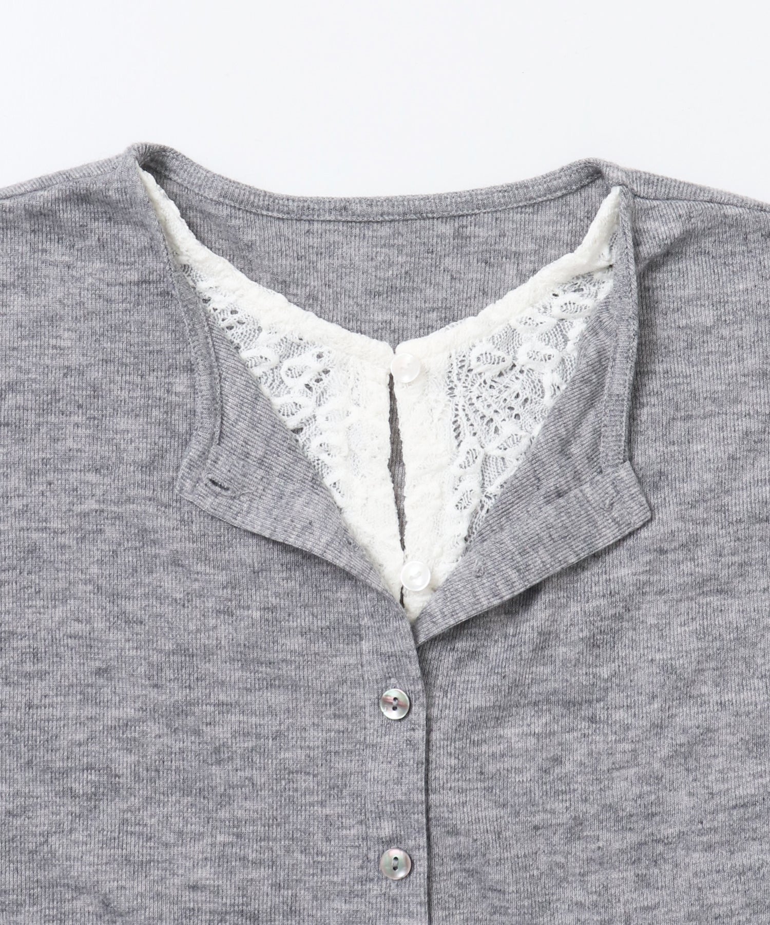 LACE-LAYERED CARDIGAN
