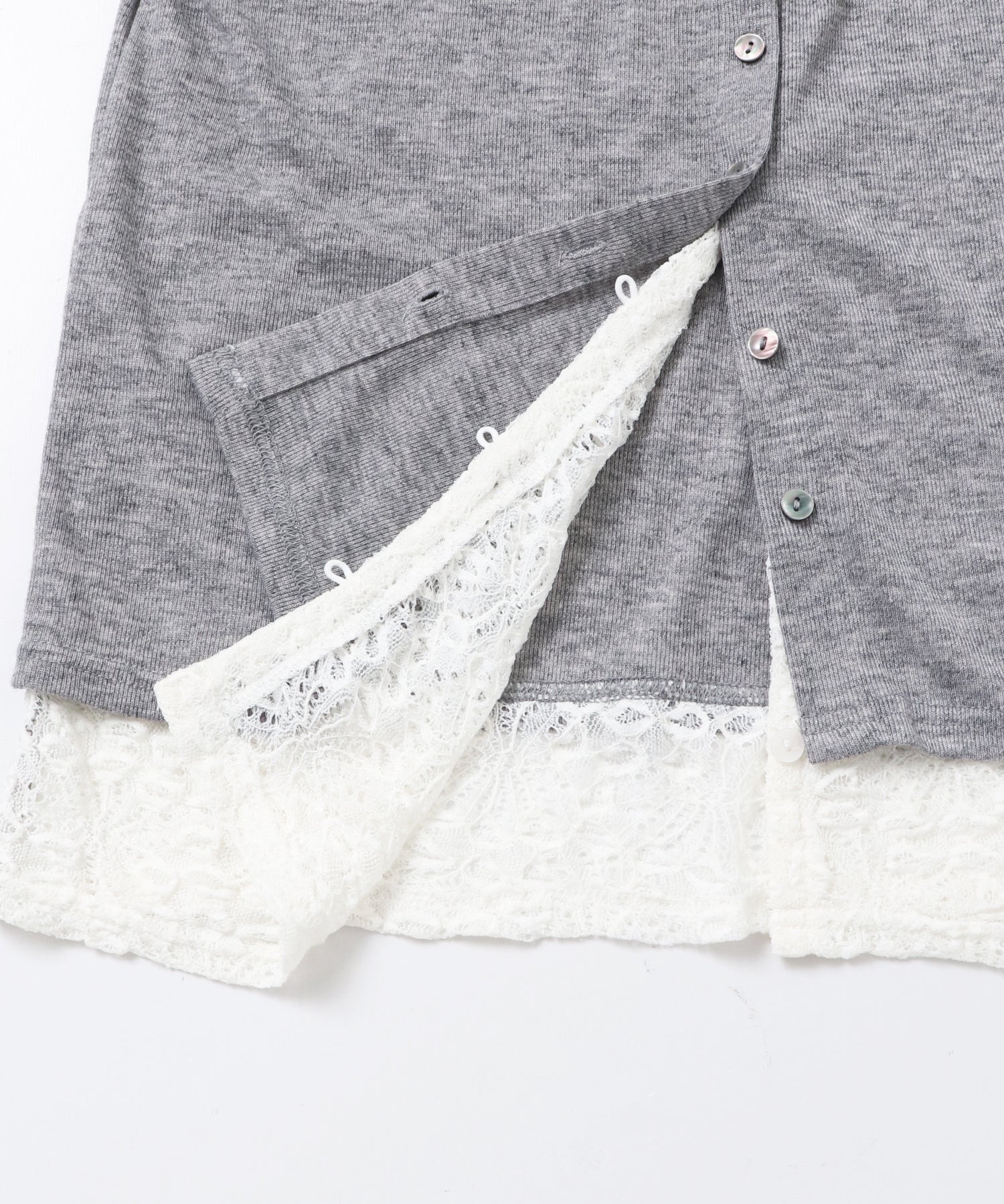 LACE-LAYERED CARDIGAN