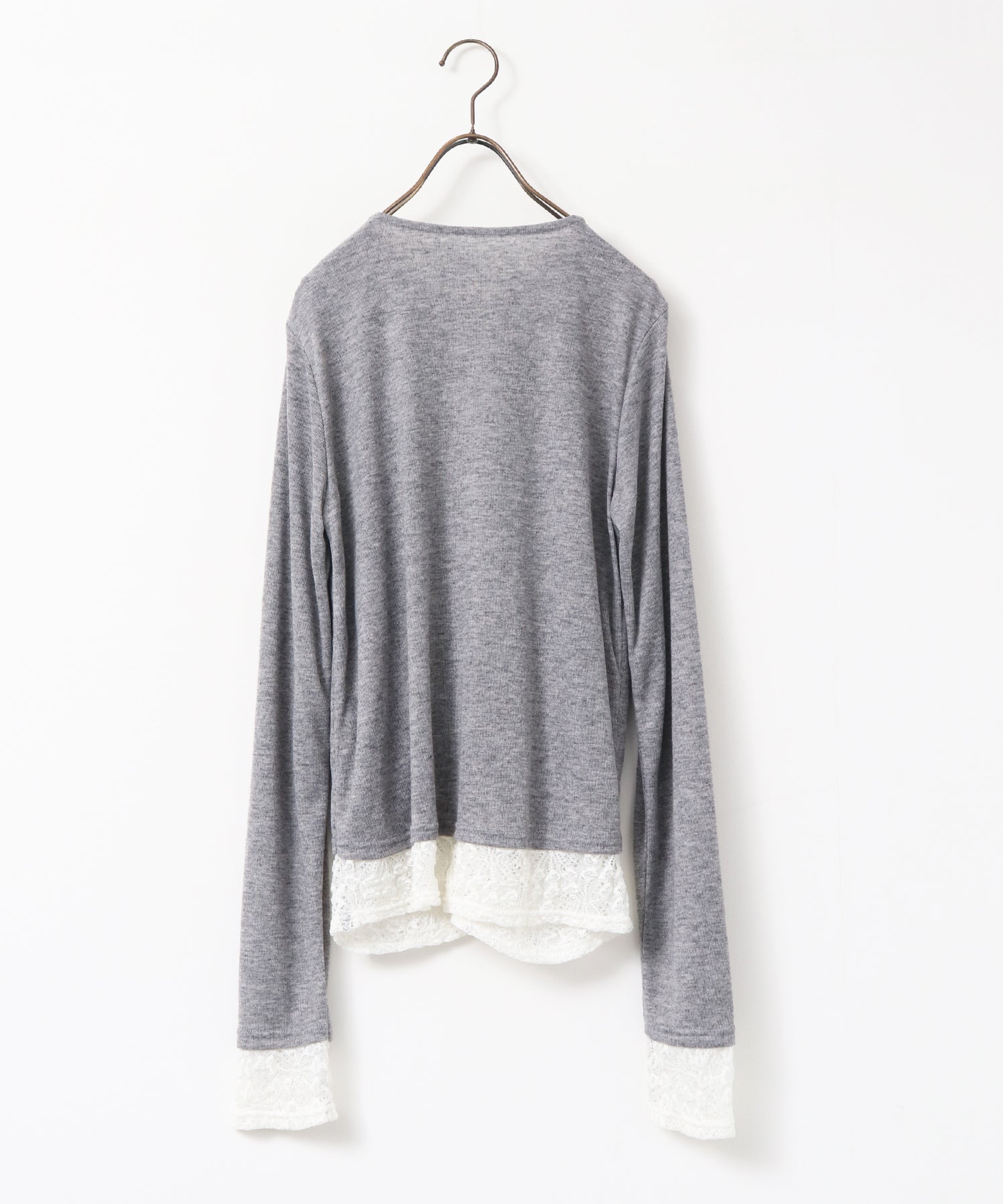 LACE-LAYERED CARDIGAN