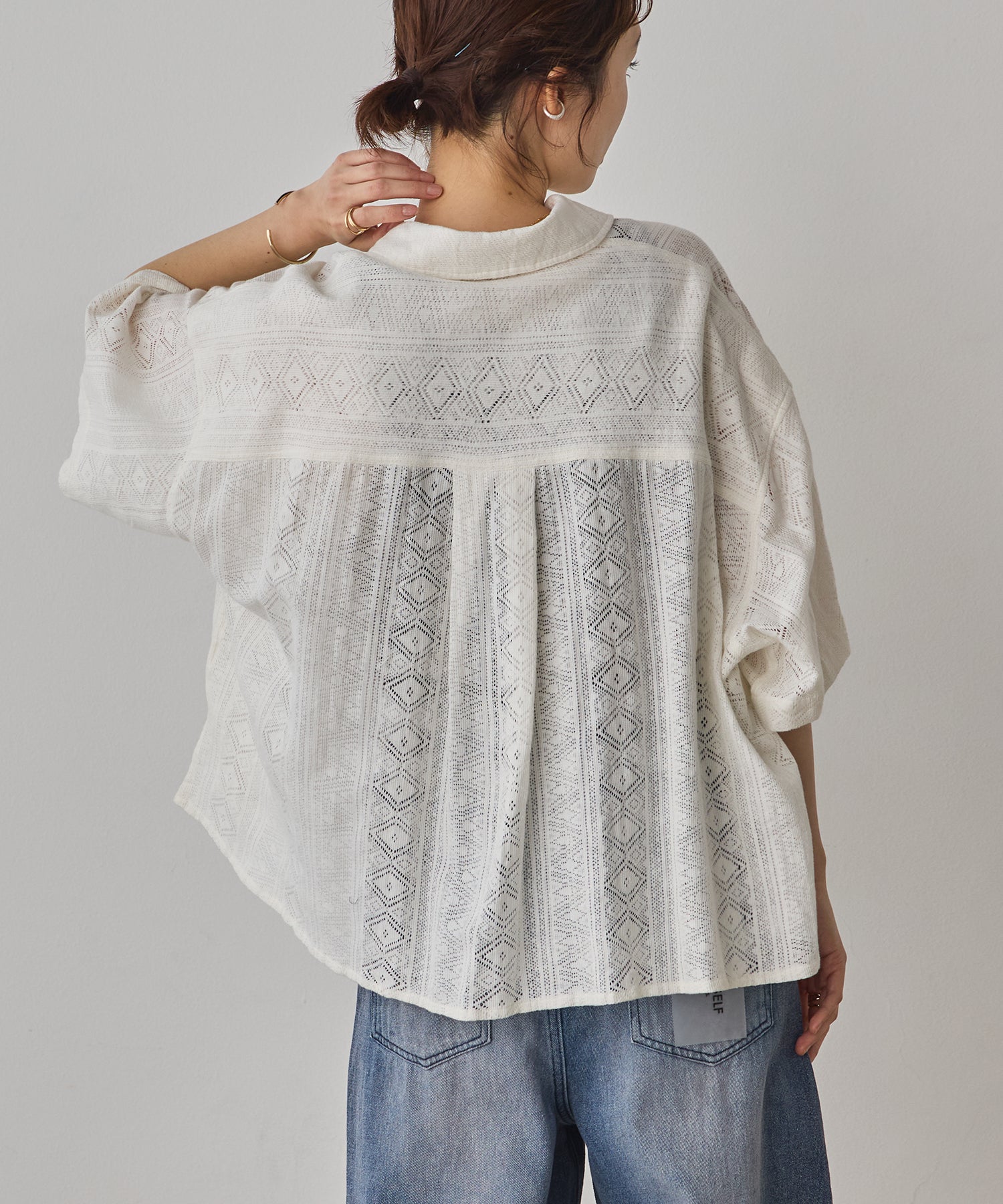 LACE SHORT-SLEEVE SHIRT