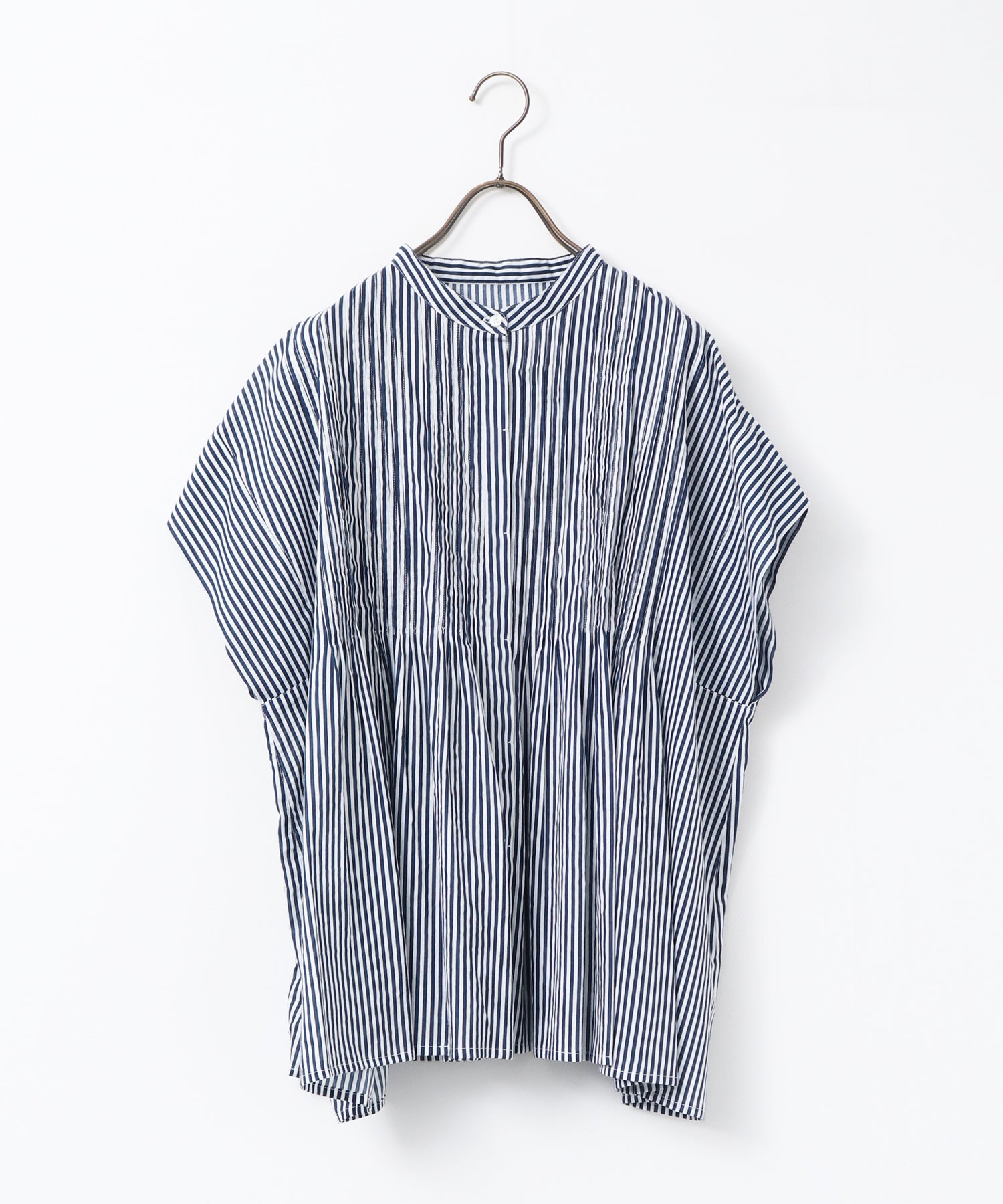 COTTON VOILE PINSTRIPE BLOUSE