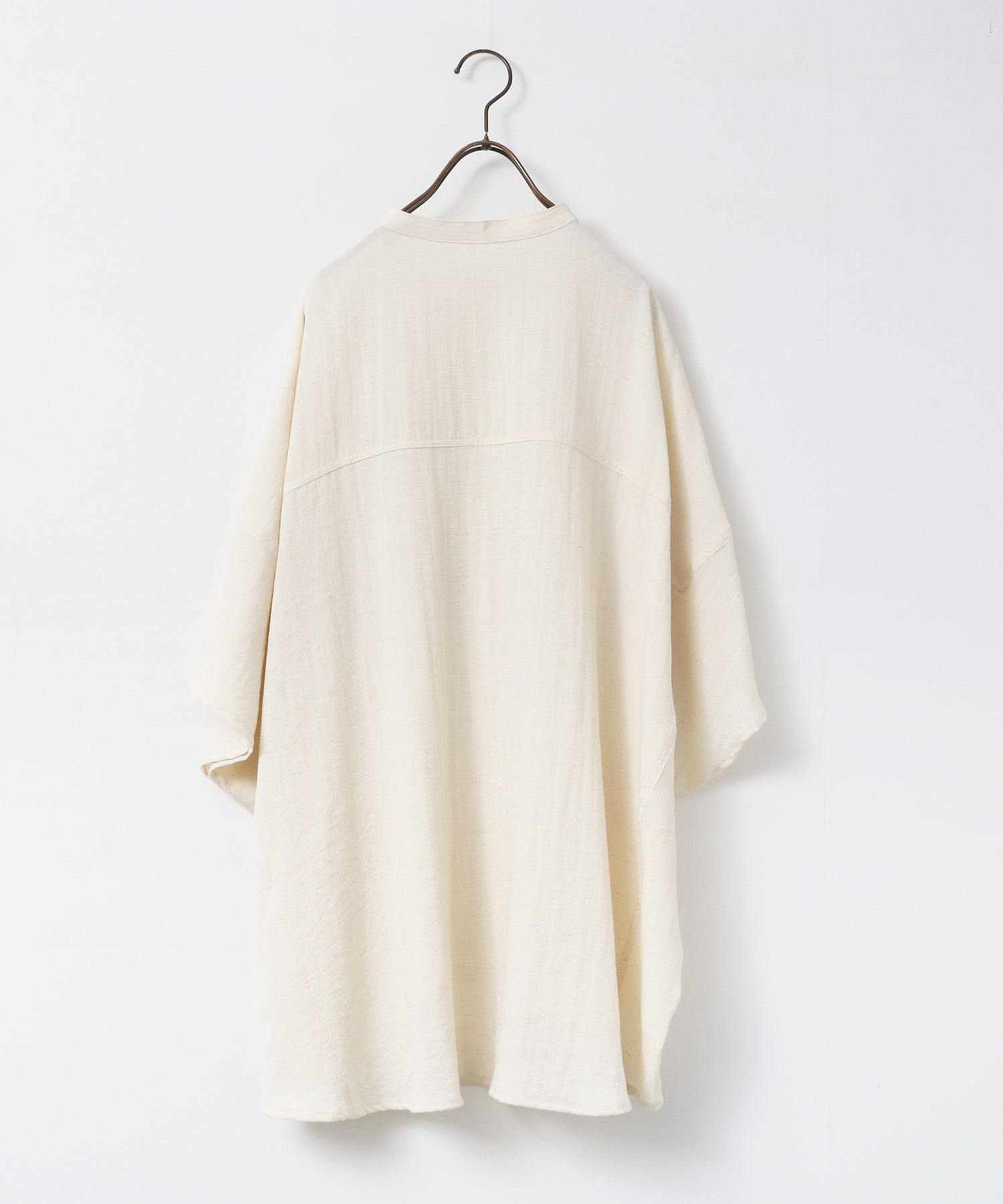 LINEN-RAYON DOLMAN OVERSHIRT