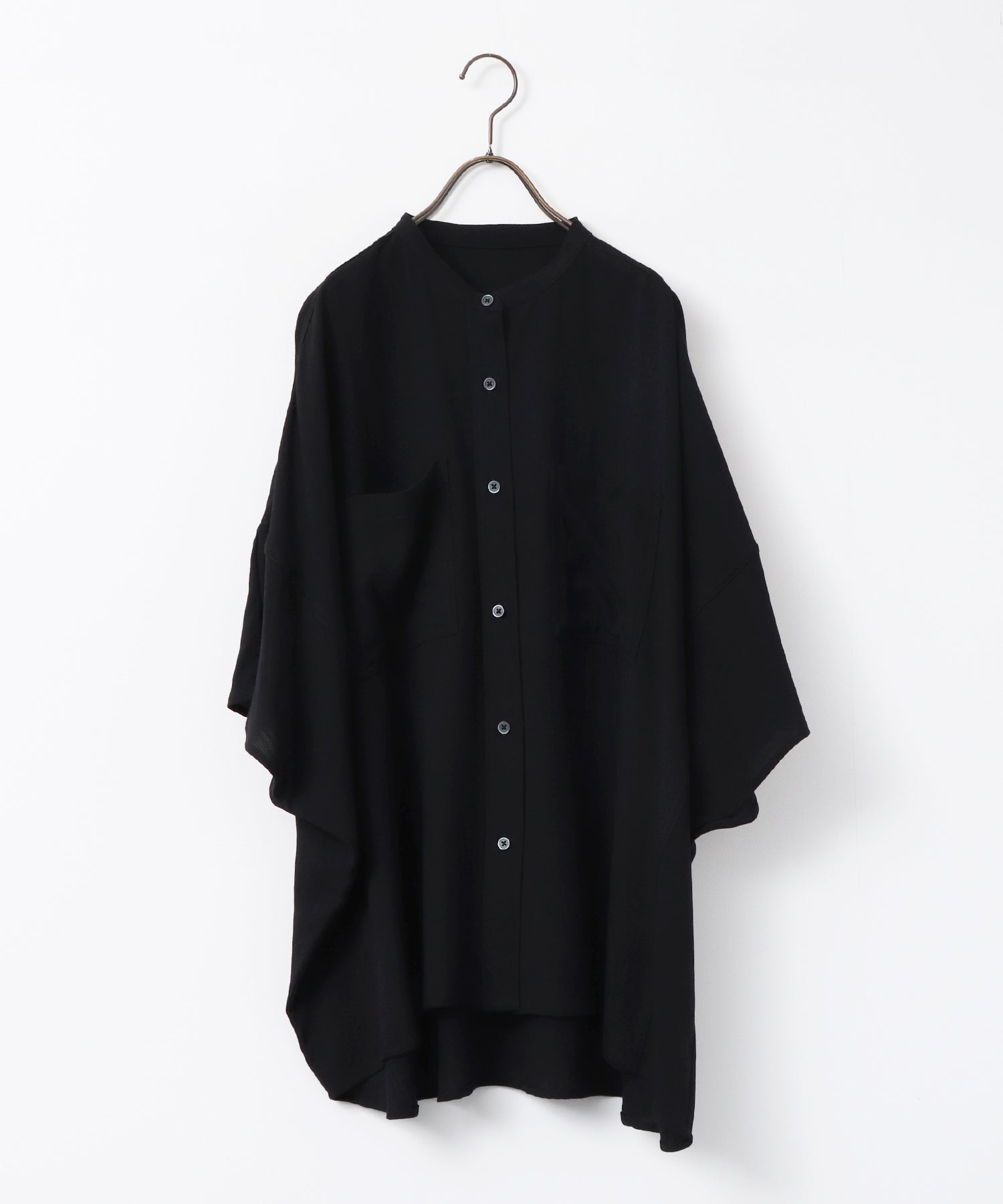 LINEN-RAYON DOLMAN OVERSHIRT