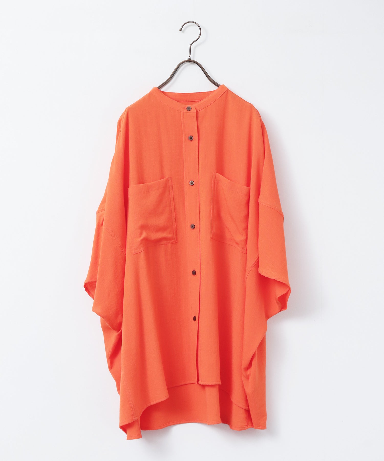LINEN-RAYON DOLMAN OVERSHIRT