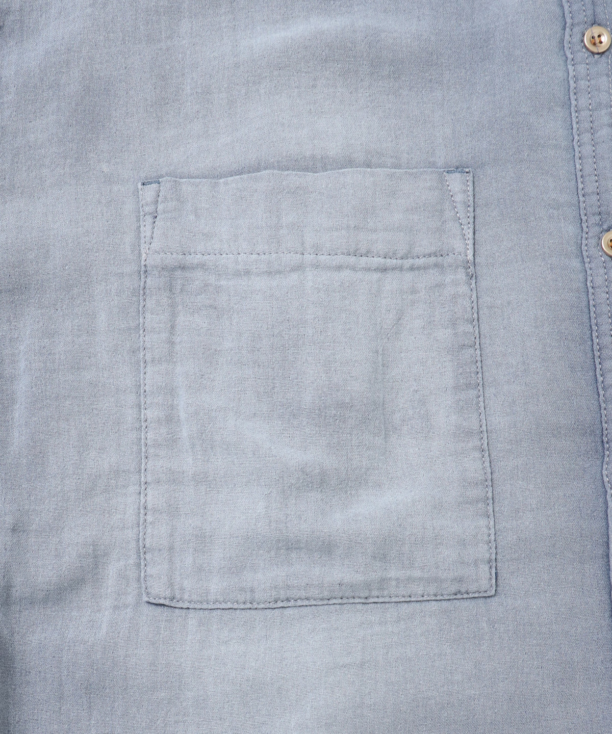 BAND-COLLAR DOUBLE-GAUZE SHIRT