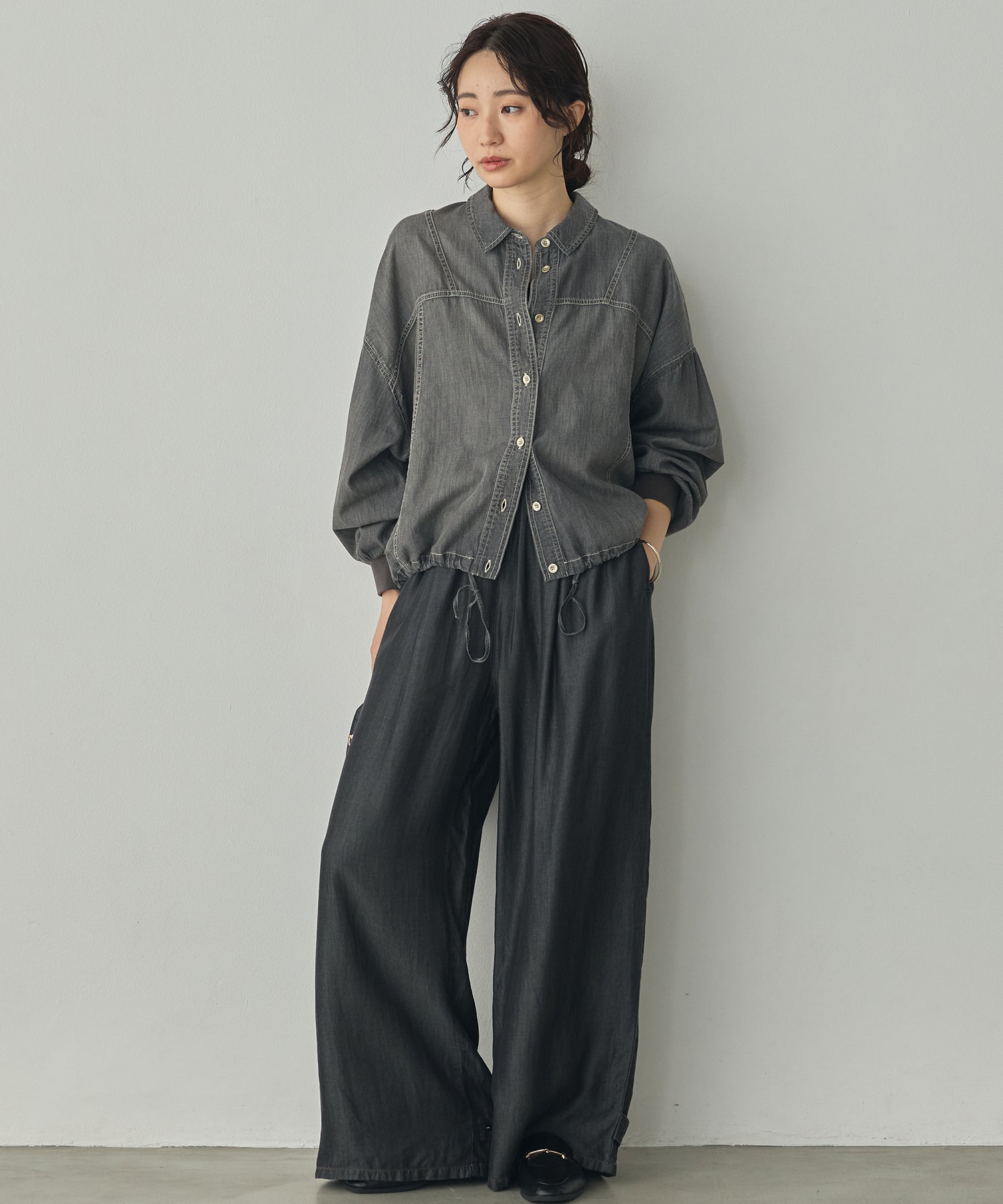 SHEER DENIM SHIRT JACKET