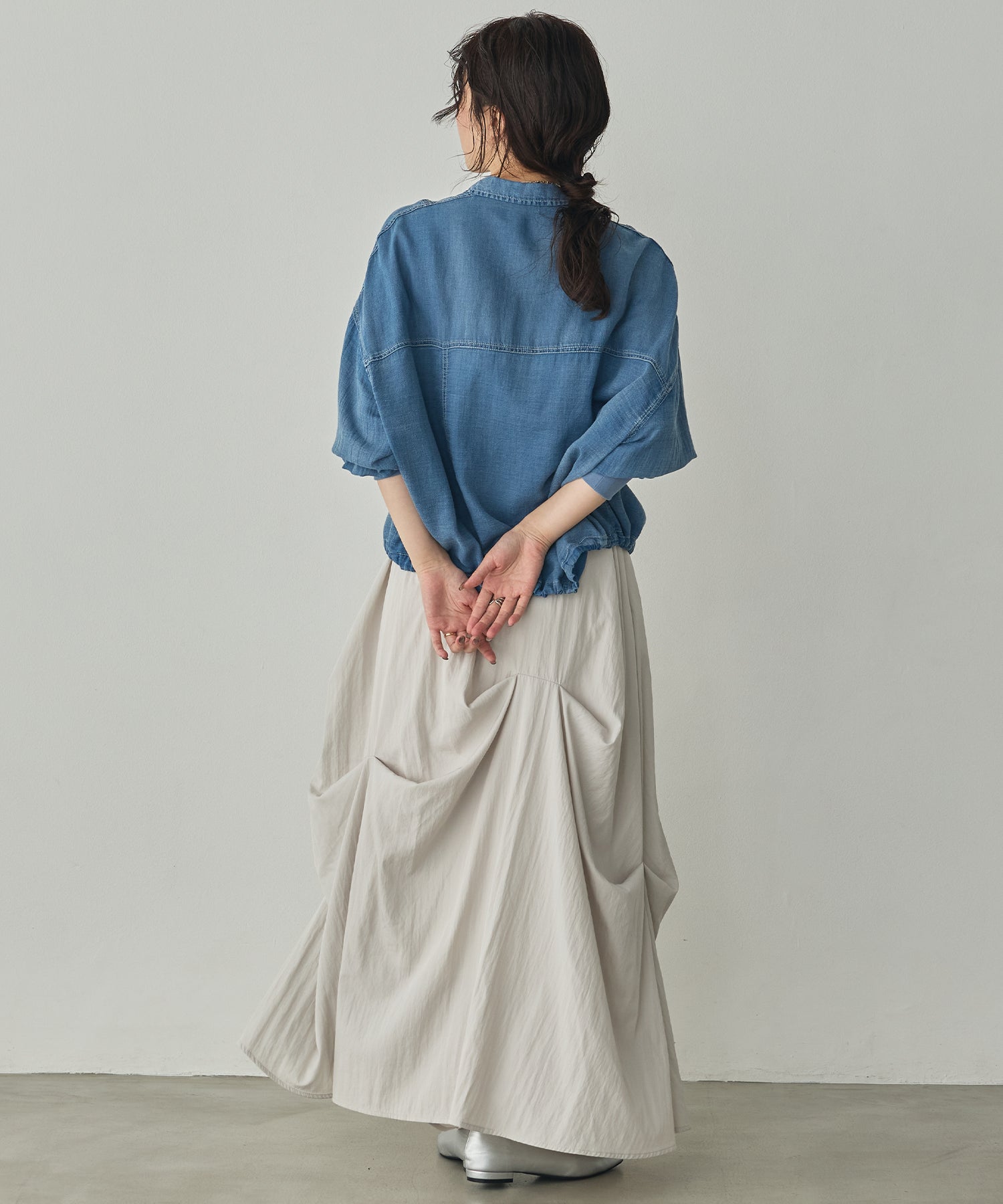 SHEER DENIM SHIRT JACKET