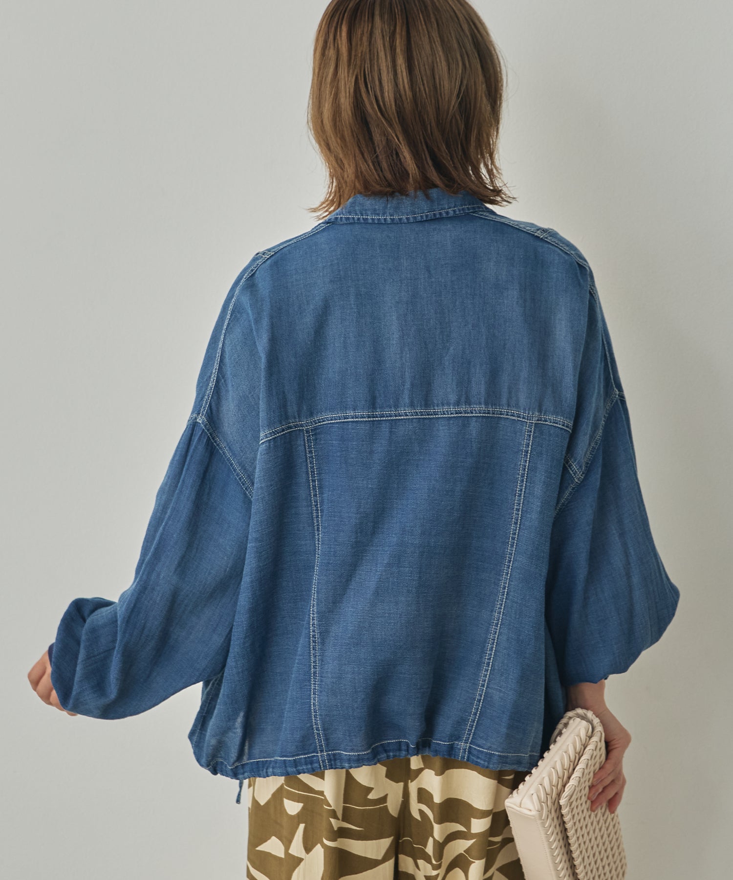 SHEER DENIM SHIRT JACKET
