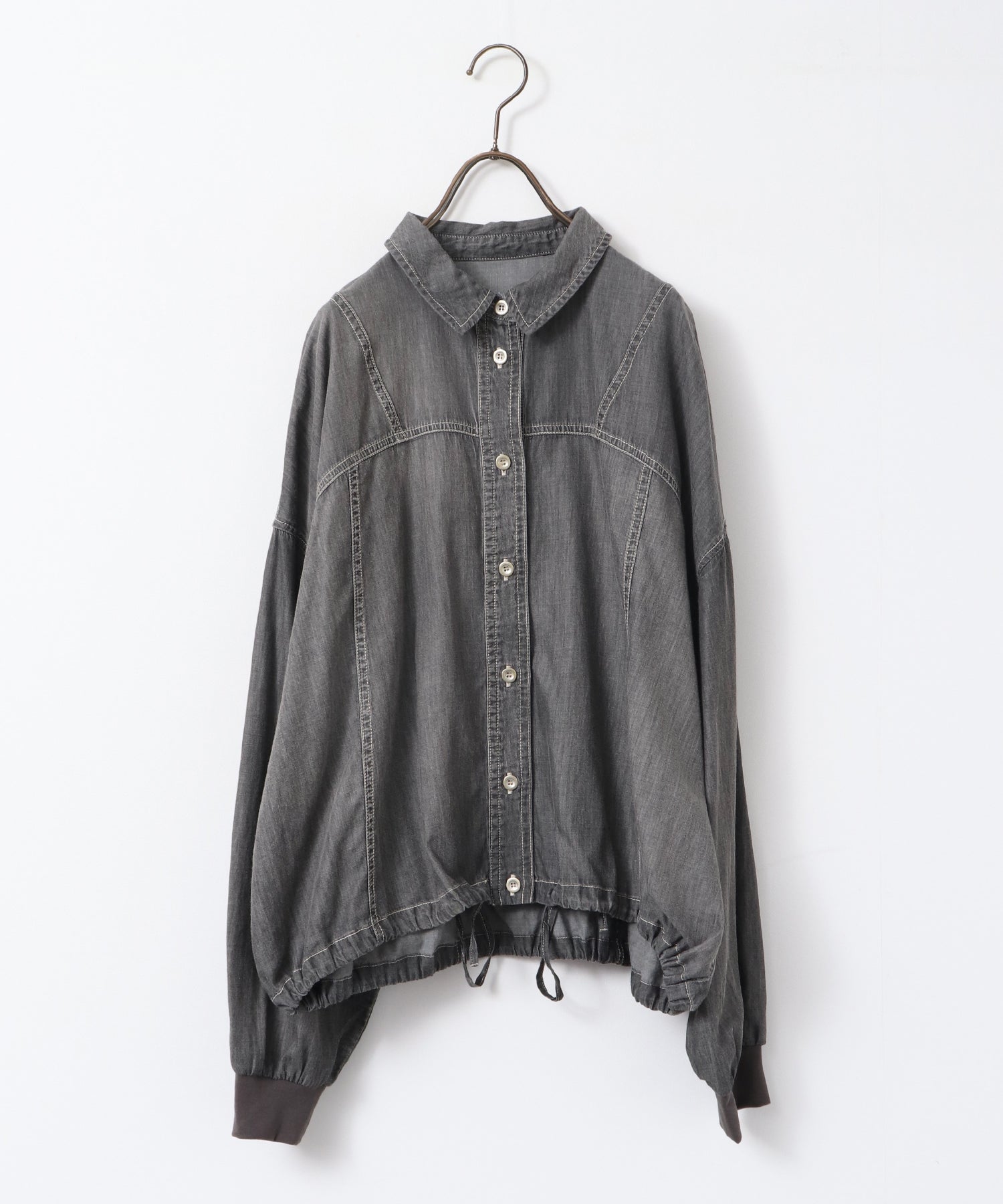 SHEER DENIM SHIRT JACKET