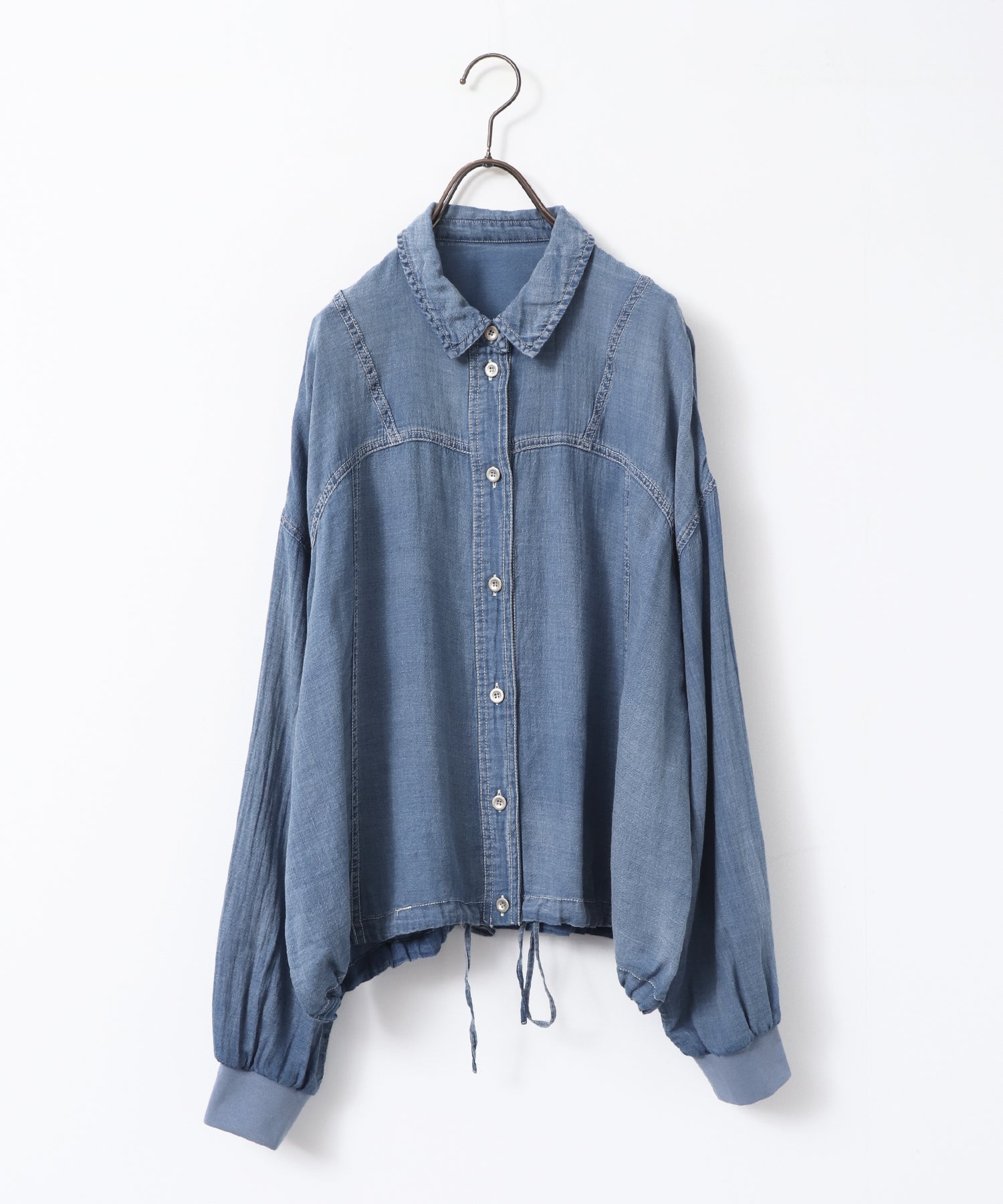 SHEER DENIM SHIRT JACKET